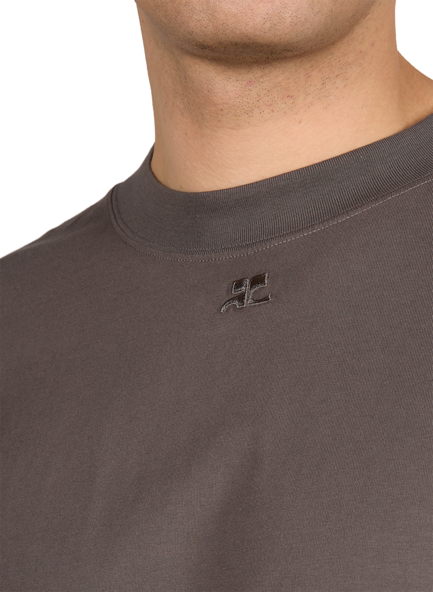 T-shirt en coton COURRÈGES Gris