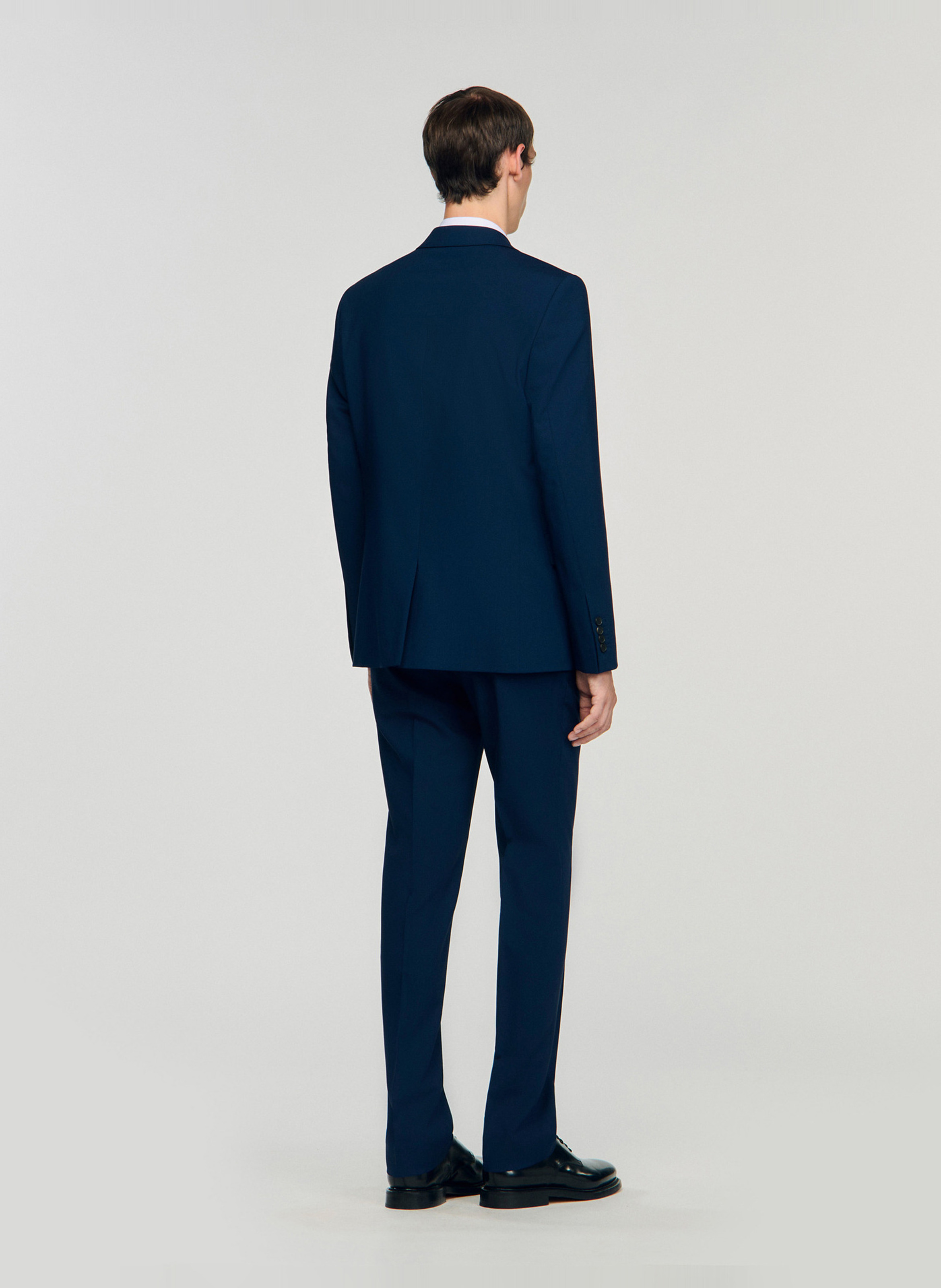 Veste tailleur en laine SANDRO Bleu