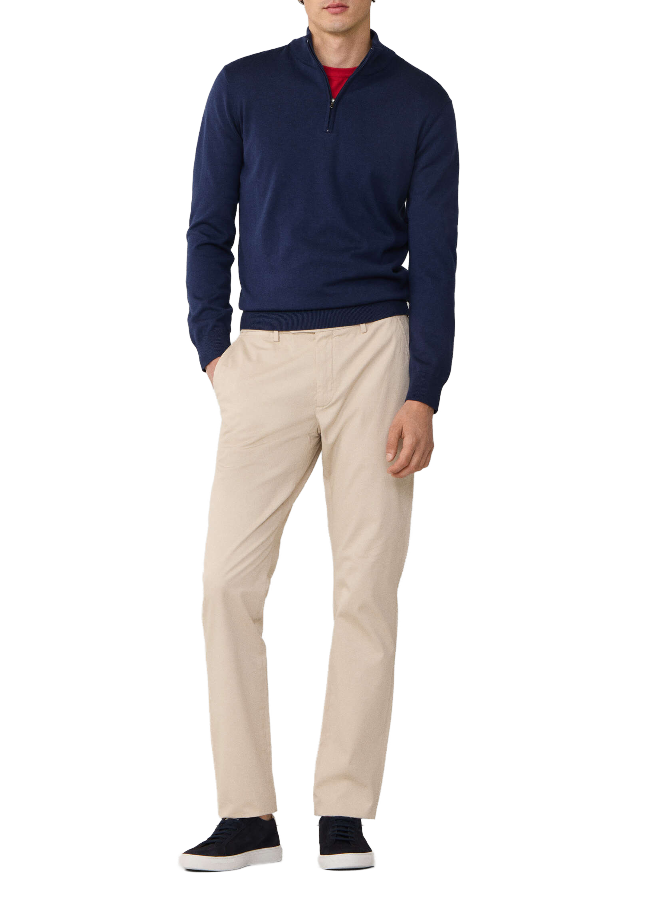 Cotton and linen jumper FACONNABLE Blue