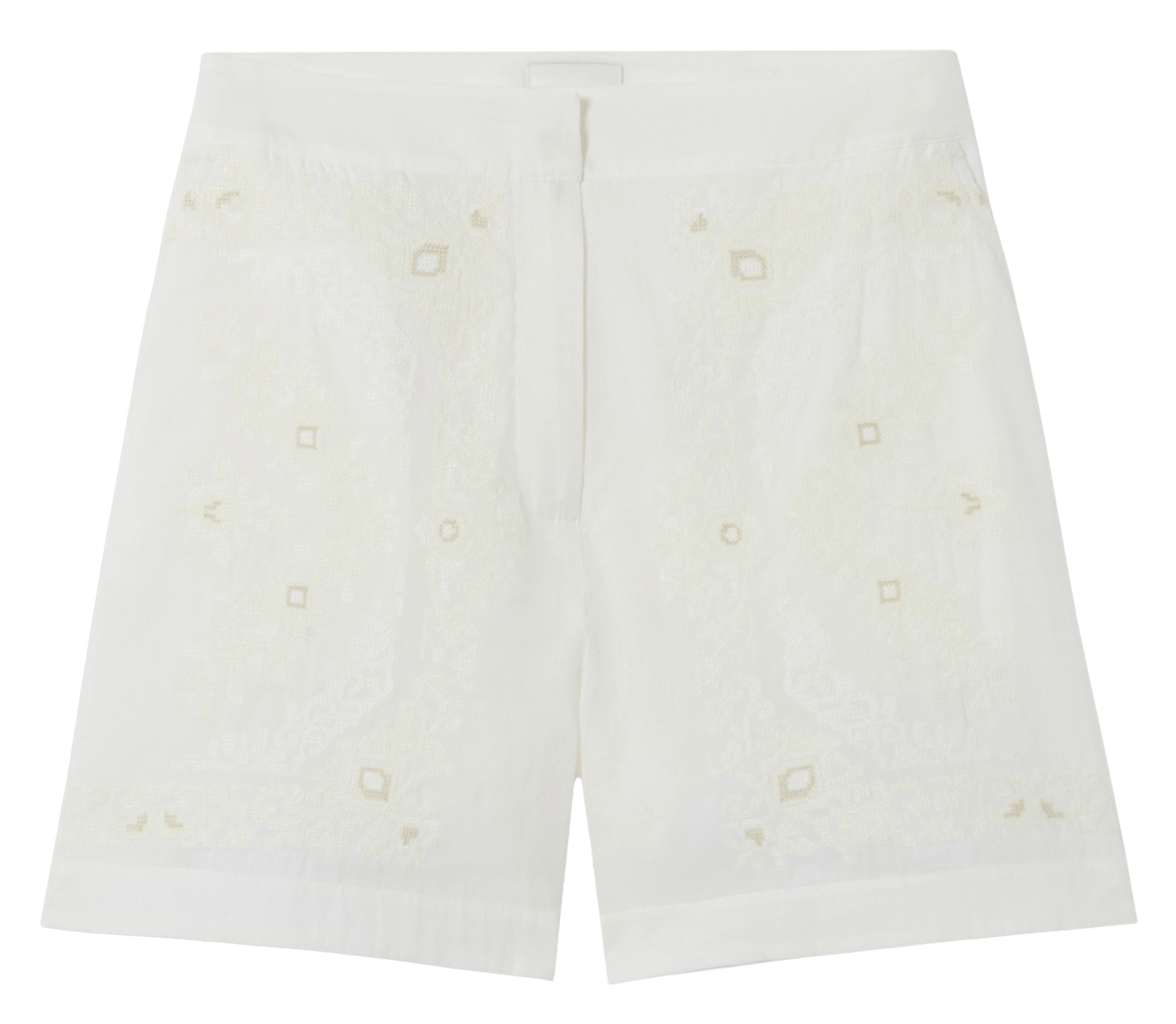 Short droit en coton mélangé CLAUDIE PIERLOT Beige