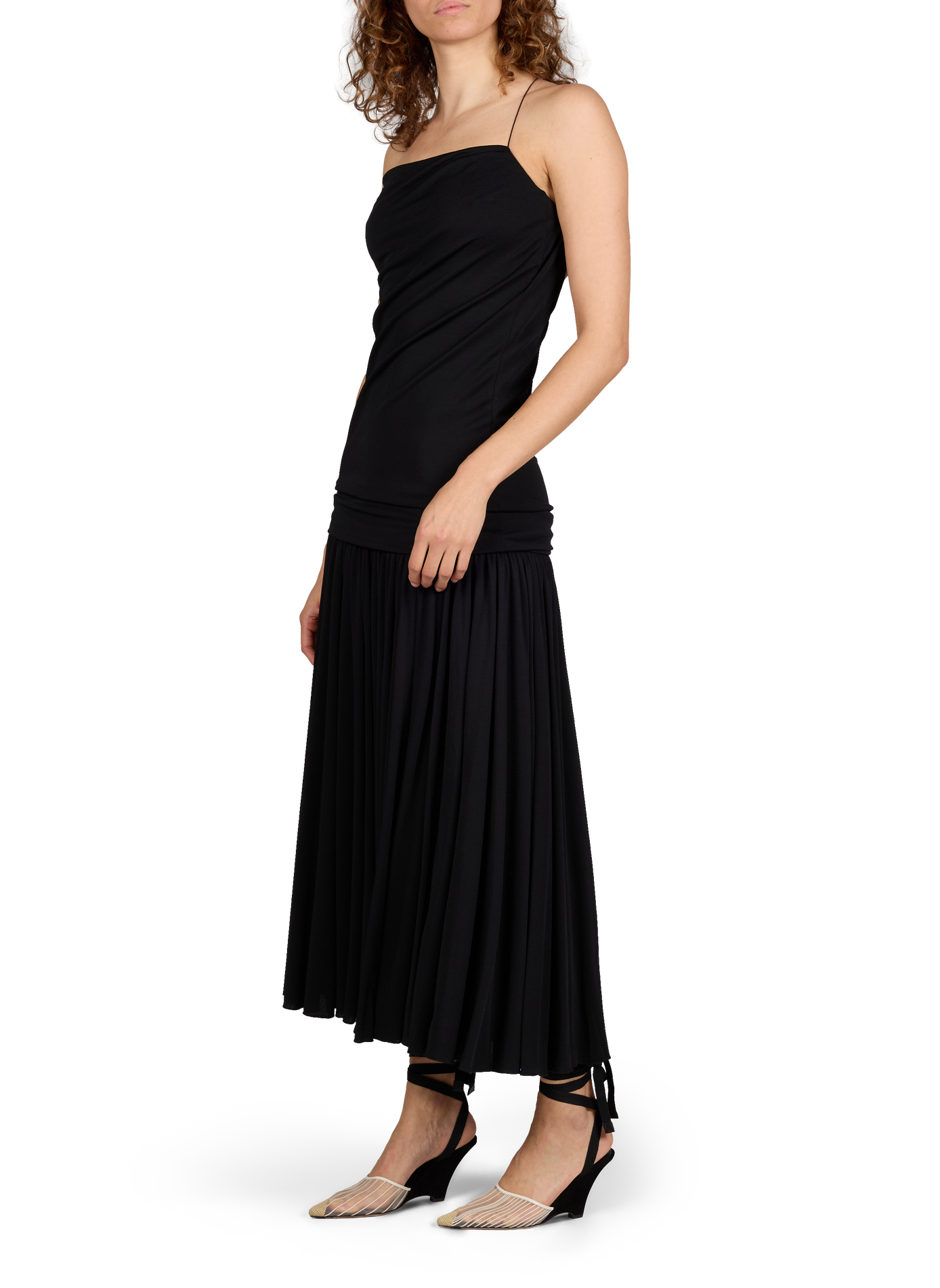 The draped midi dress Abiha JACQUEMUS Black