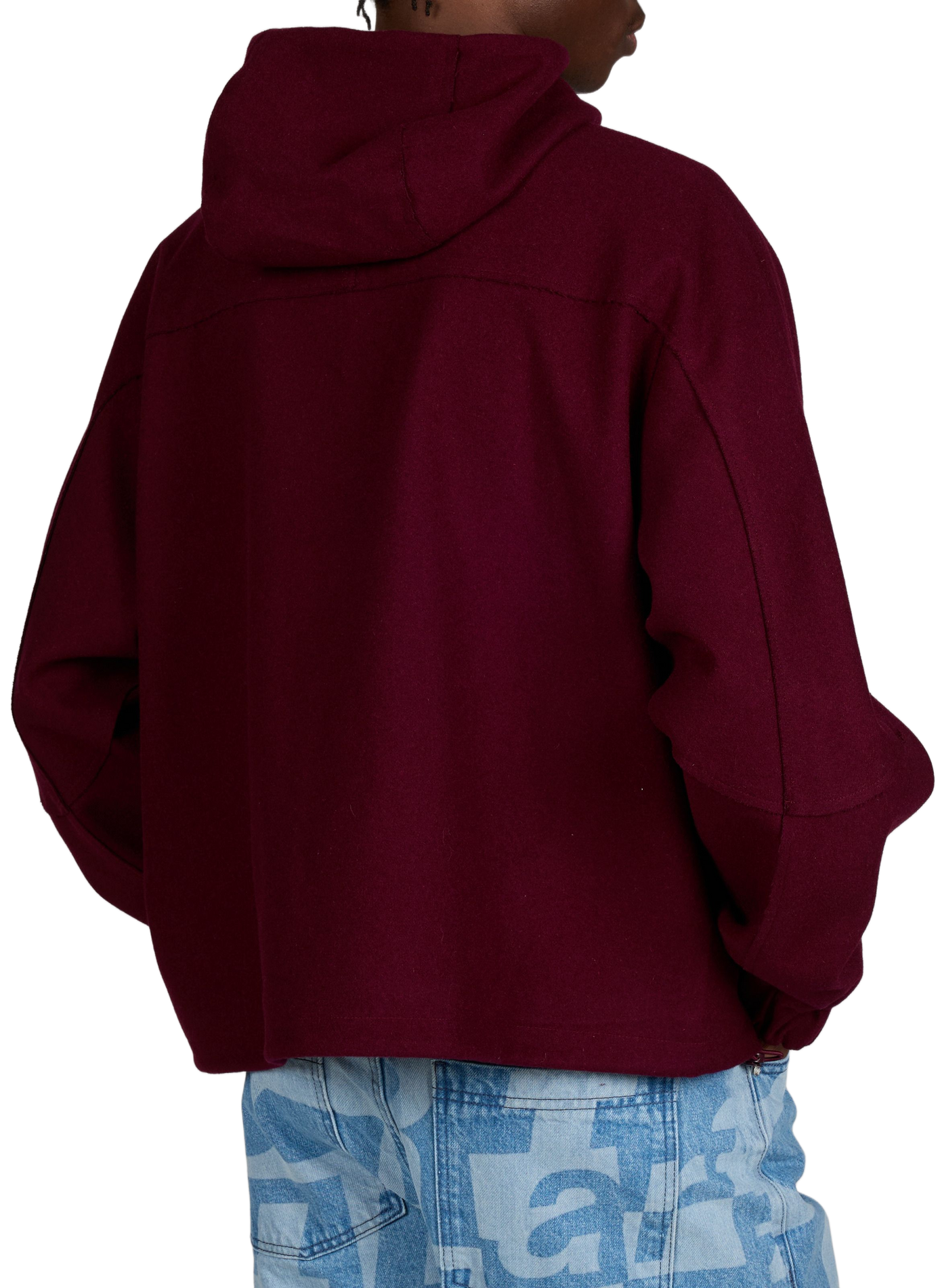 Wool Blend Hooded Jacket ARTE ANTWERP Red