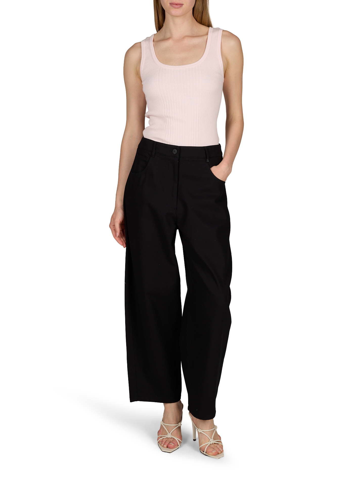 Malawi cotton knit tank top PURE SUGAR Pink