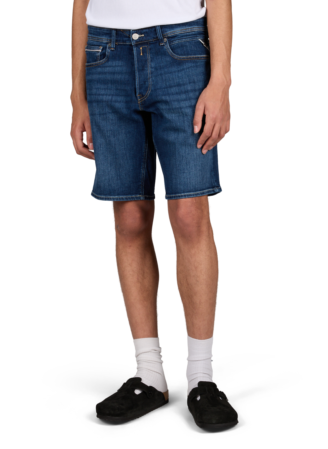 Short jean en coton mélangé REPLAY Bleu