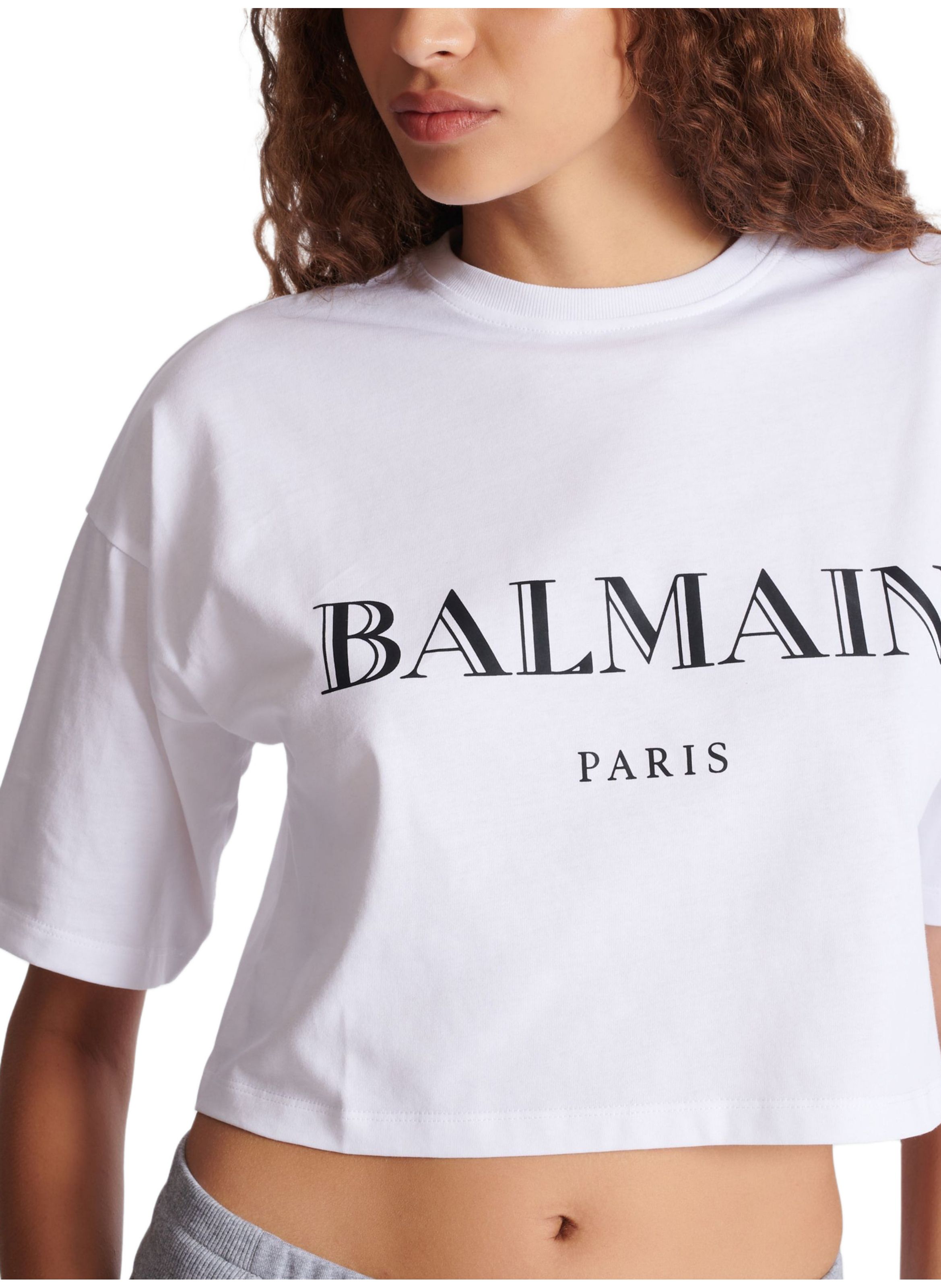 T-shirt court ample avec imprimé balmain BALMAIN Blanc