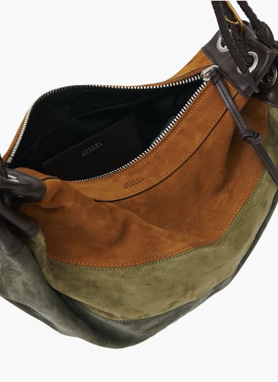 Sac épaule Maia Medium à patchwork en veau velours