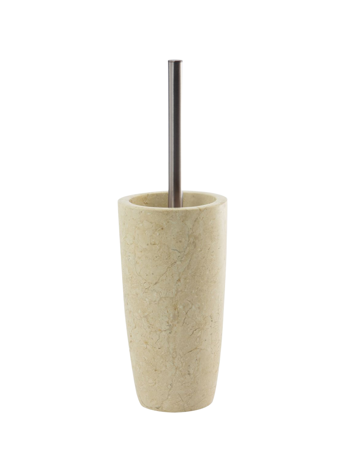 WC-Bürstenhalter Luxor aus Marmor und Stahl AQUANOVA Beige