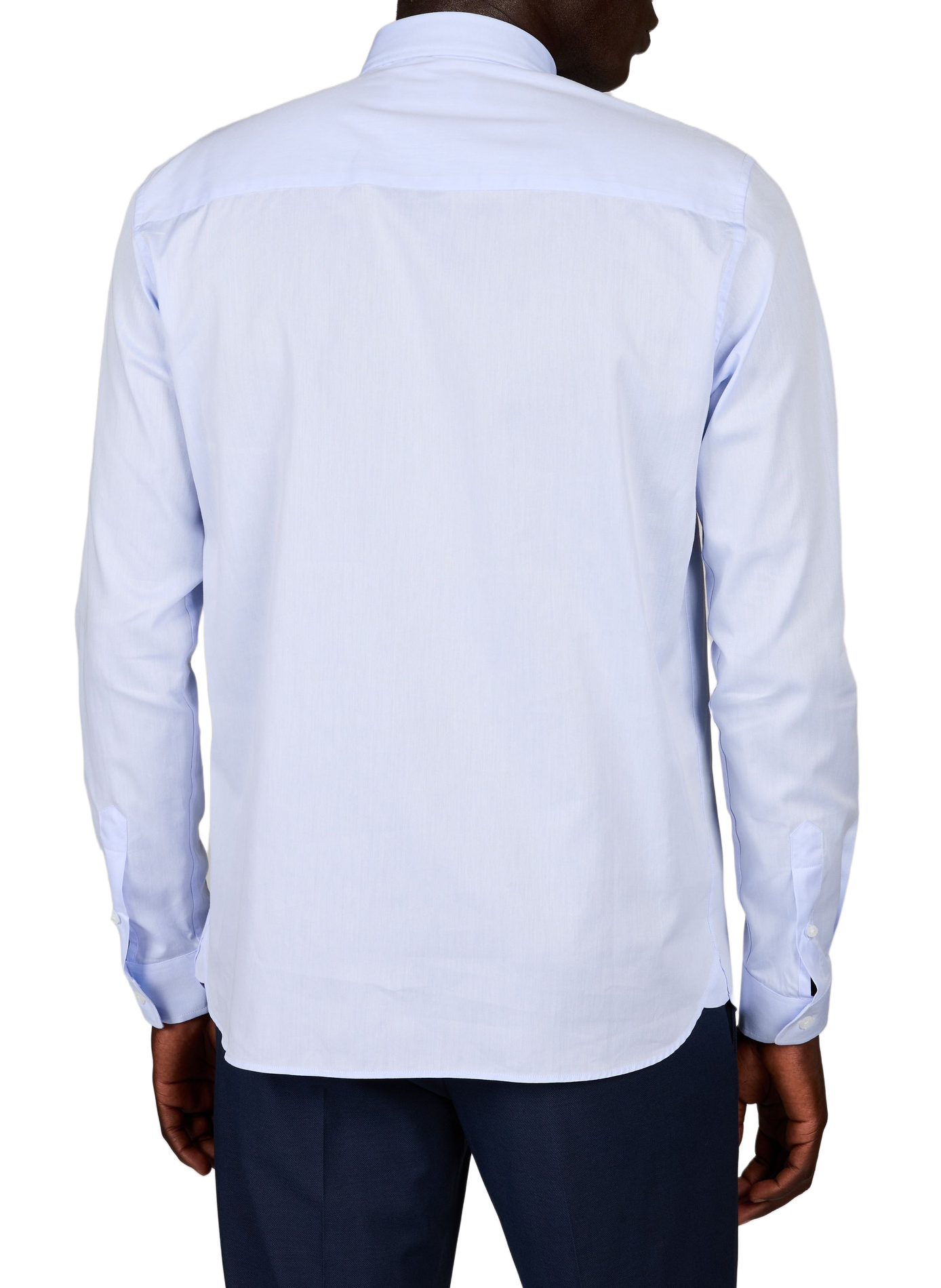 Chemise droite unie à broderies MAISON LABICHE Bleu