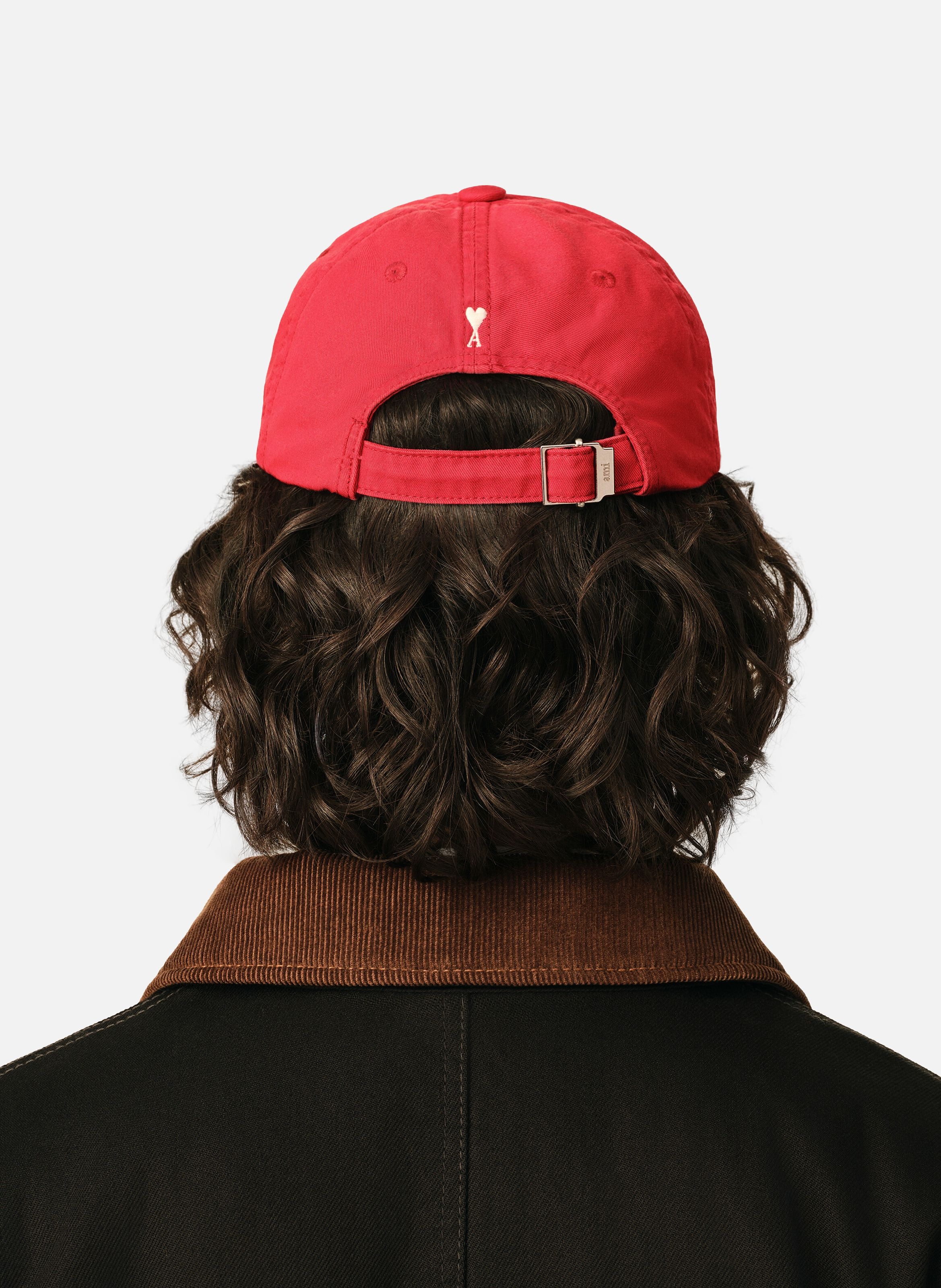 Casquette unisexe en coton "thank you for being a friend" AMI PARIS Rouge
