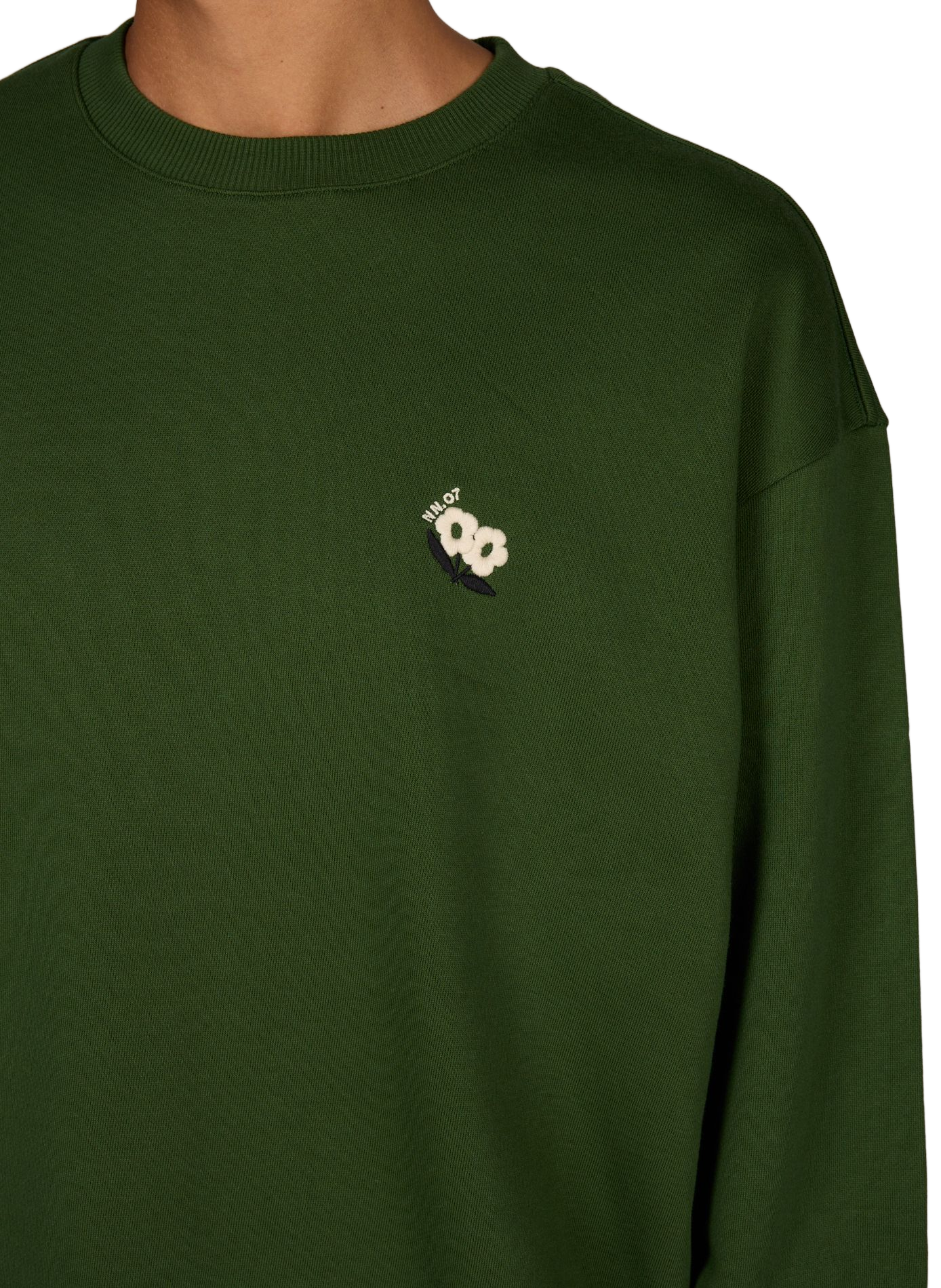 Round-neck cotton jumper NN.07 Green