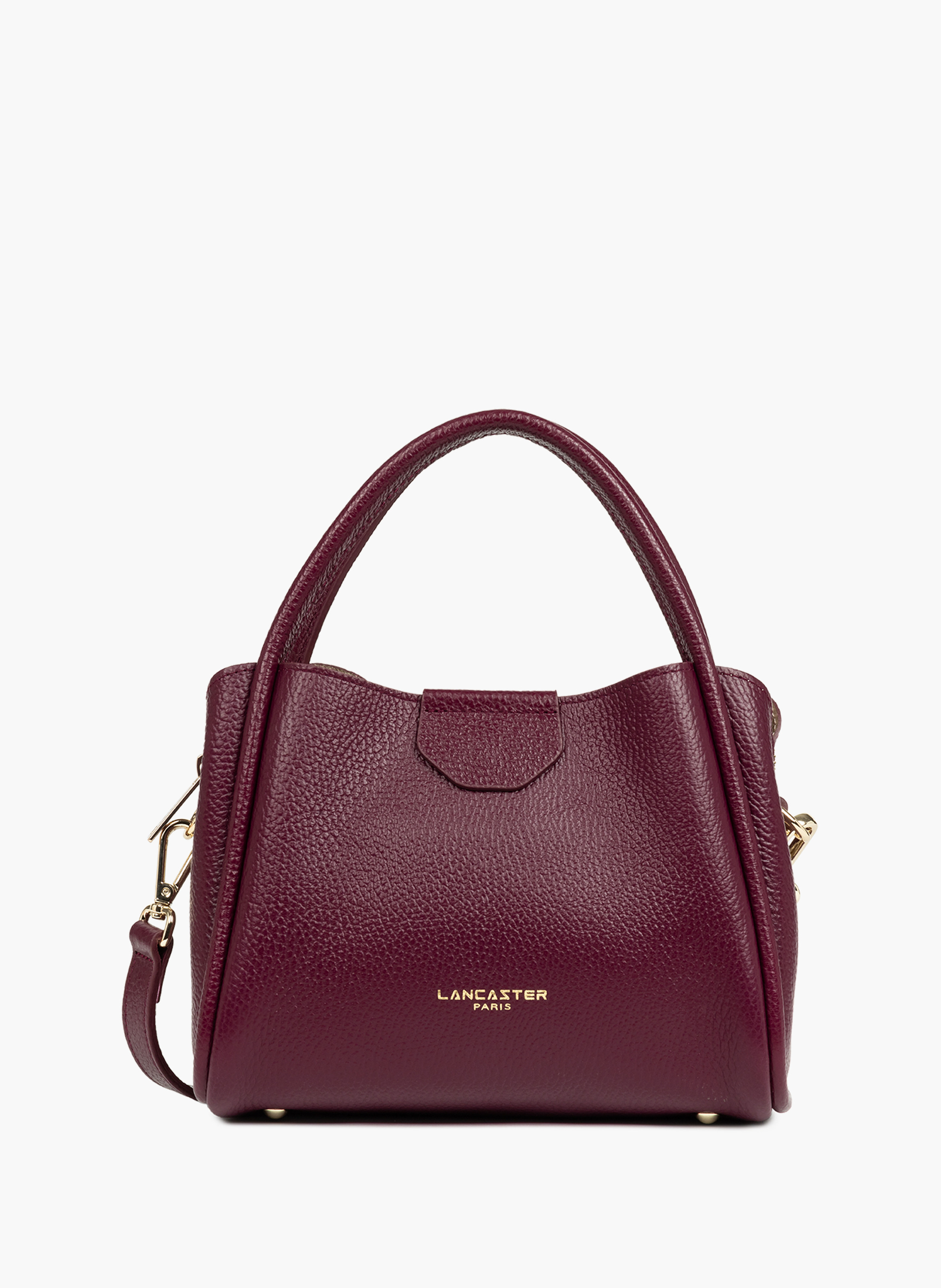 Petit sac à main - ida double  Bordeaux - in - or pâle