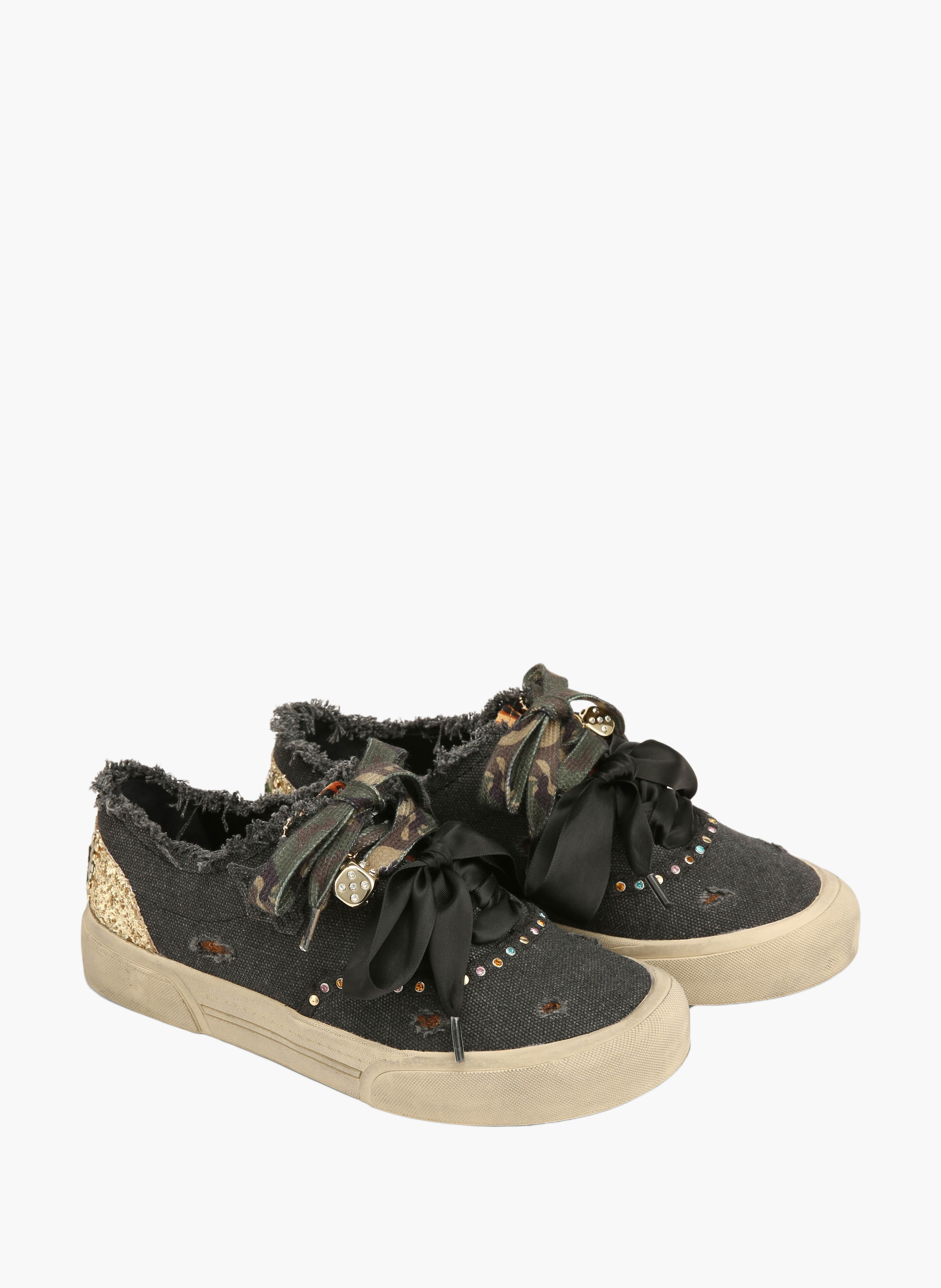 Baskets mission en toile NAKED WOLFE Noir