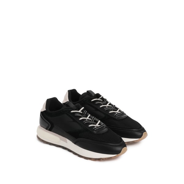 Baskets en cuir et nylon