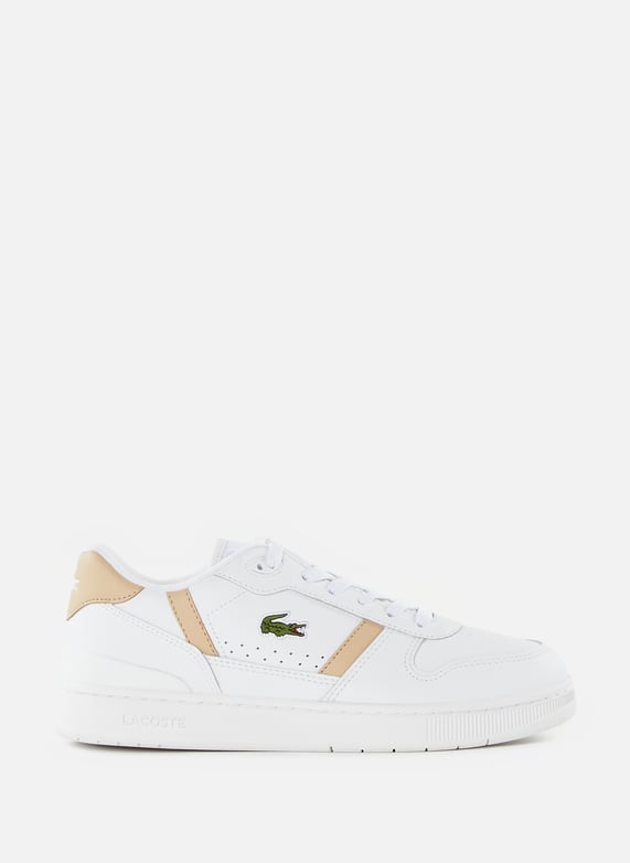 Lacoste women's white leather sneakers sales