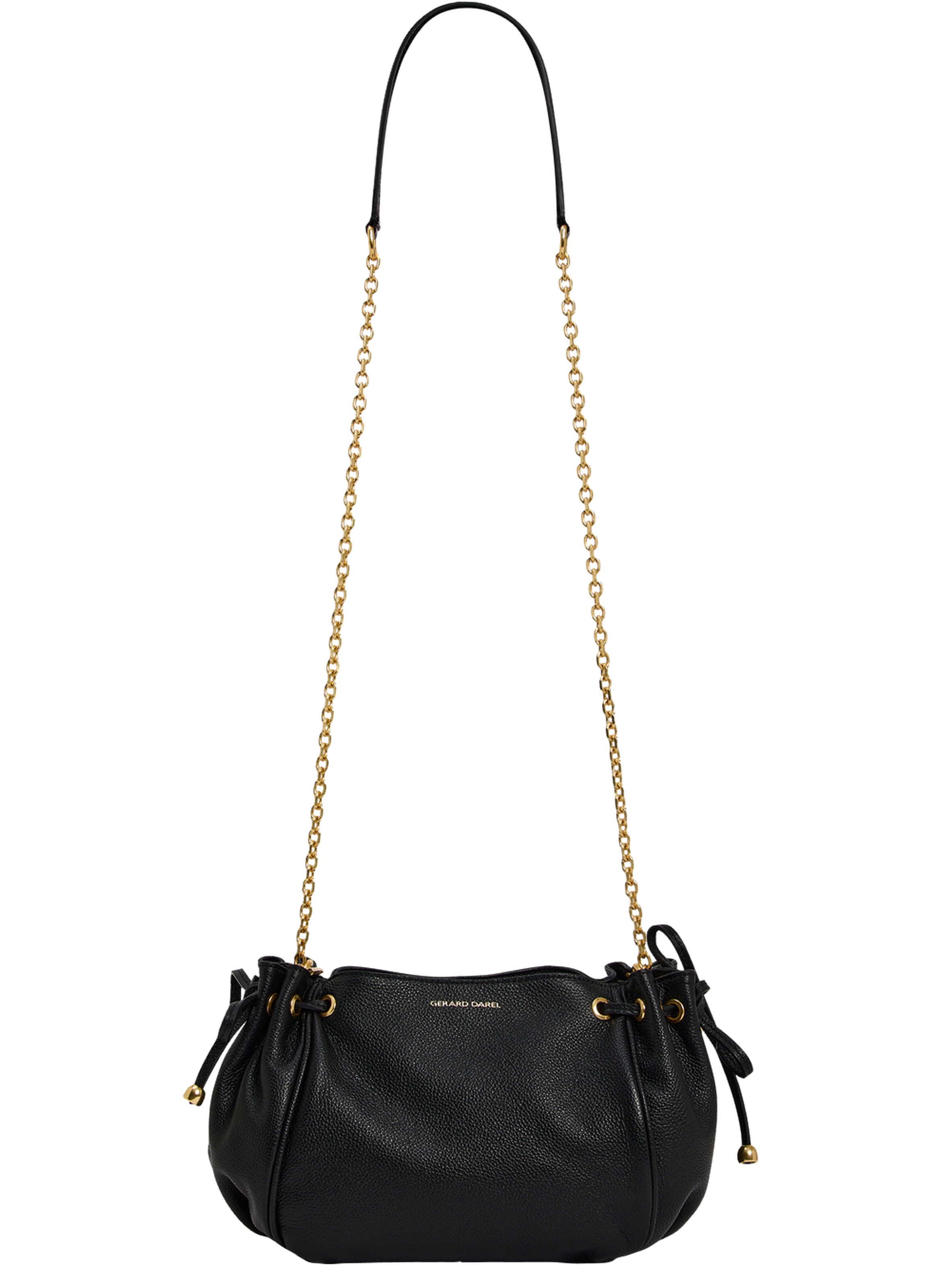 Sac bandoulière en cuir le mini 24 Noir Gerard darel Femme