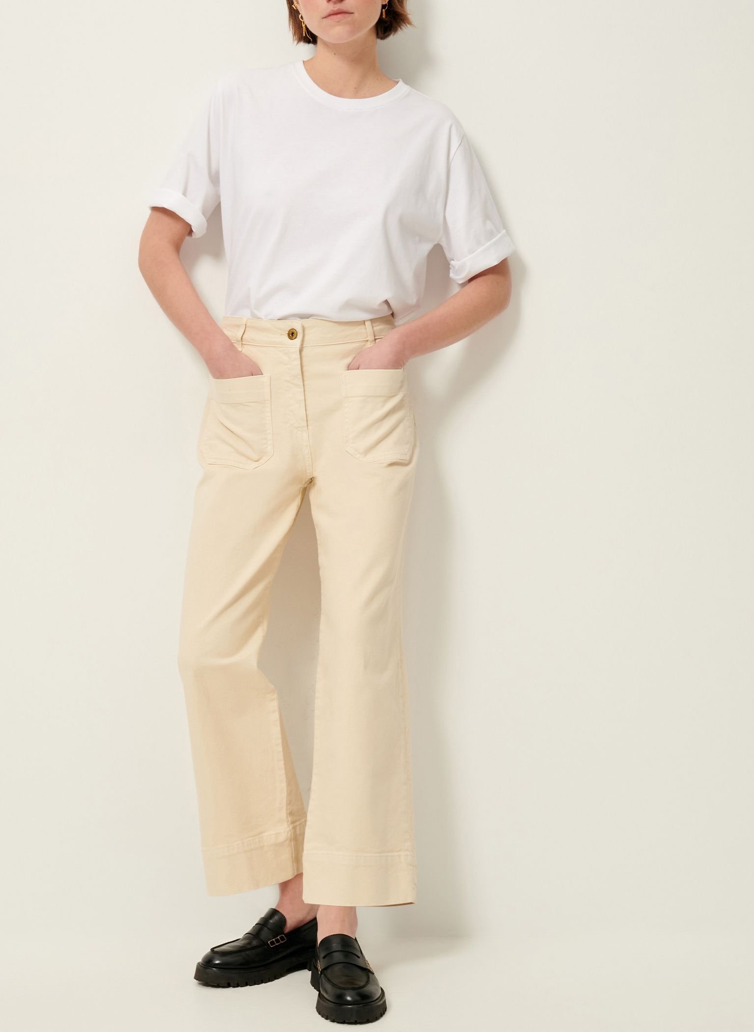 Jean court évasée en coton seakey o SESSUN 