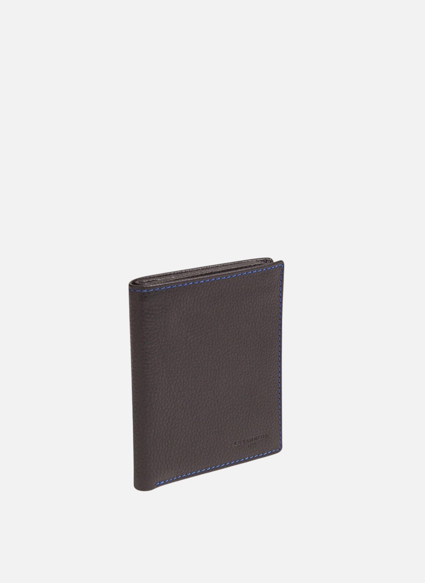 Porte cartes moyen modèle charles en cuir grainé LE TANNEUR Noir