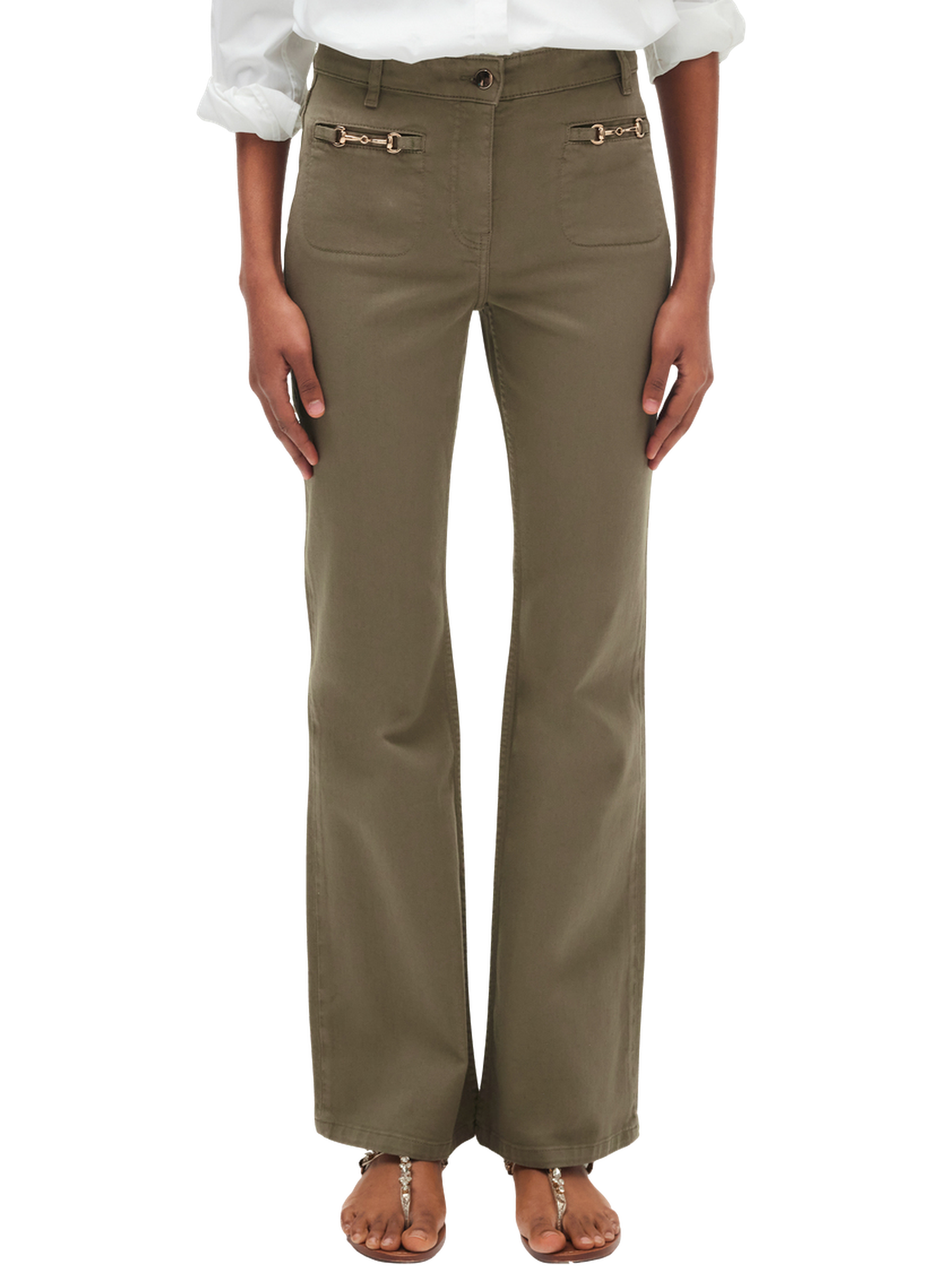 Jean bootcut à mors - laya PABLO Vert