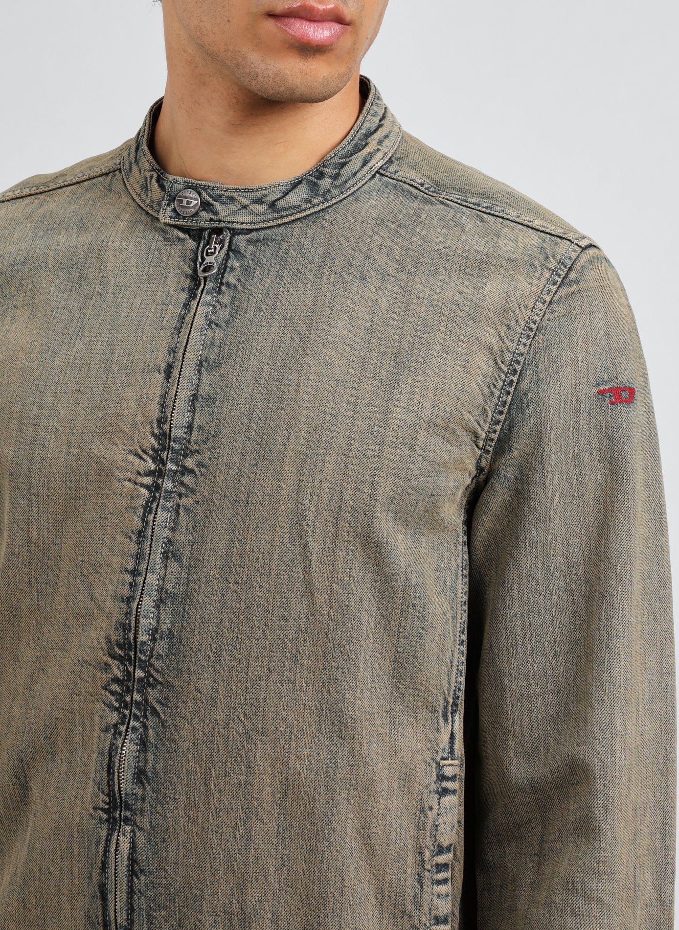 Gewaschene Jeansjacke DIESEL Blau