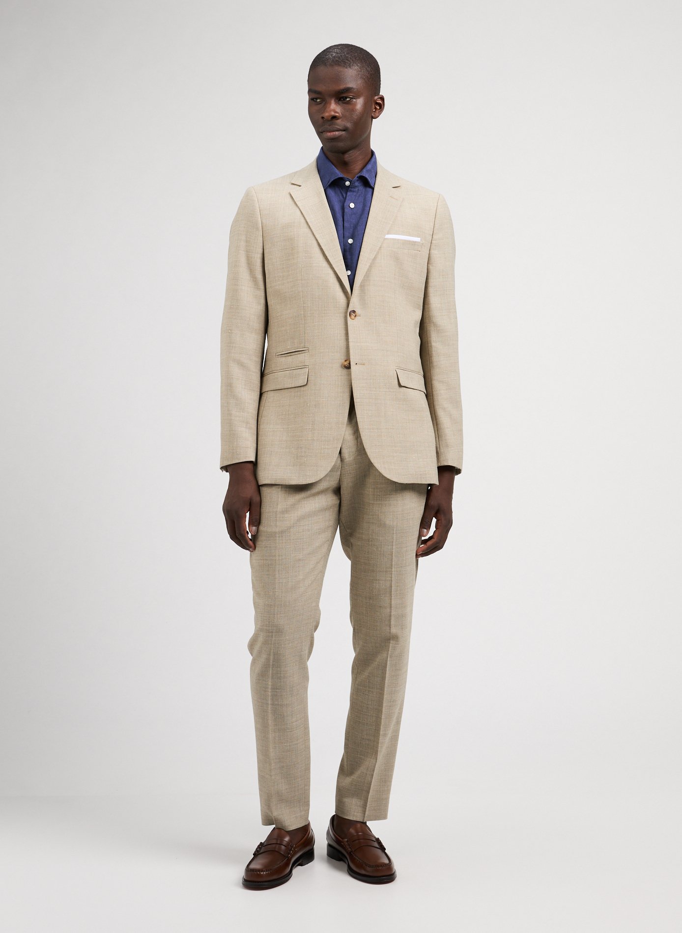 Blazer de costume slim SELECTED Beige