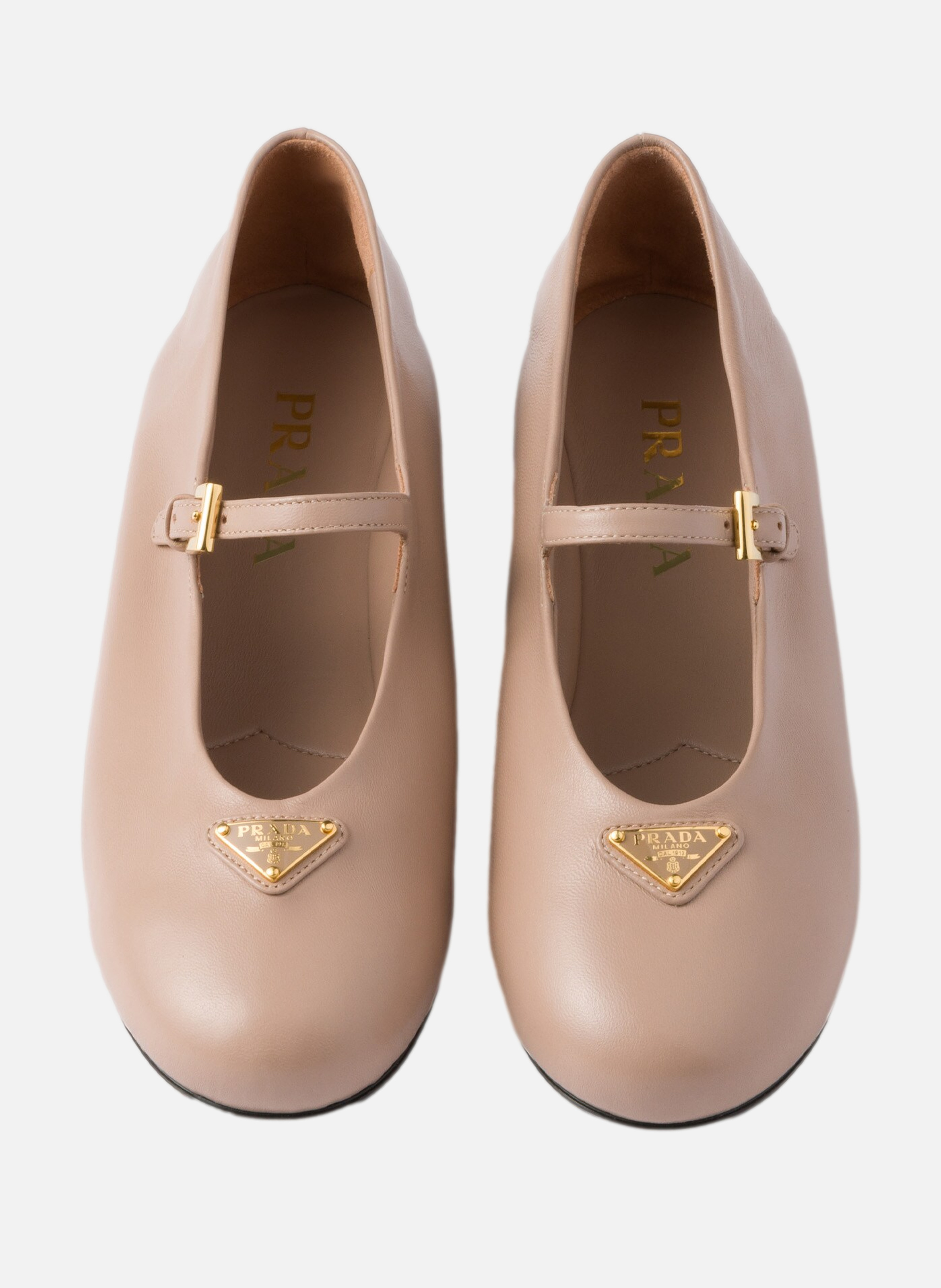 Ballerines en cuir nappa PRADA Rose