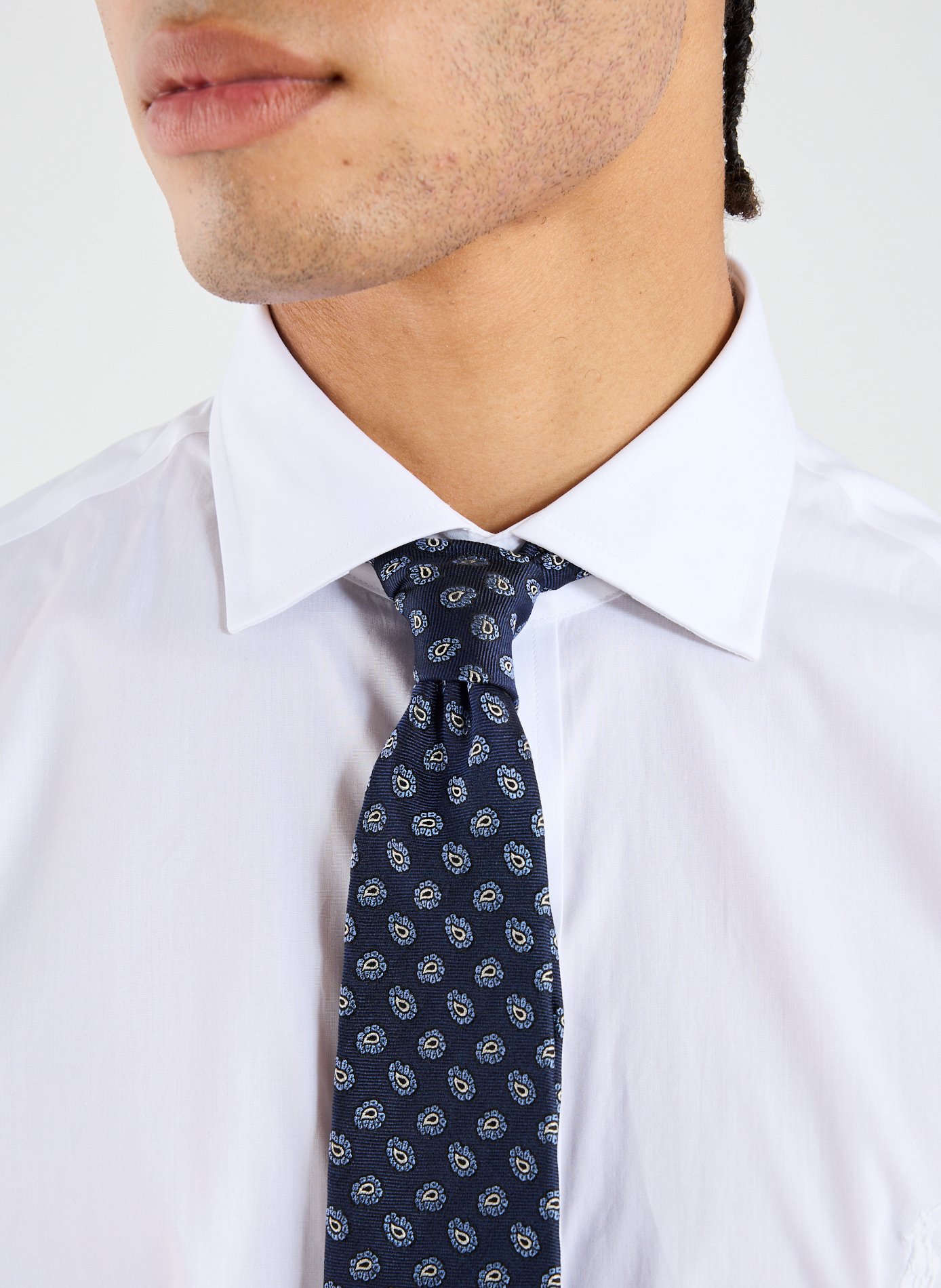 Patterned silk tie AU PRINTEMPS PARIS Multicolour