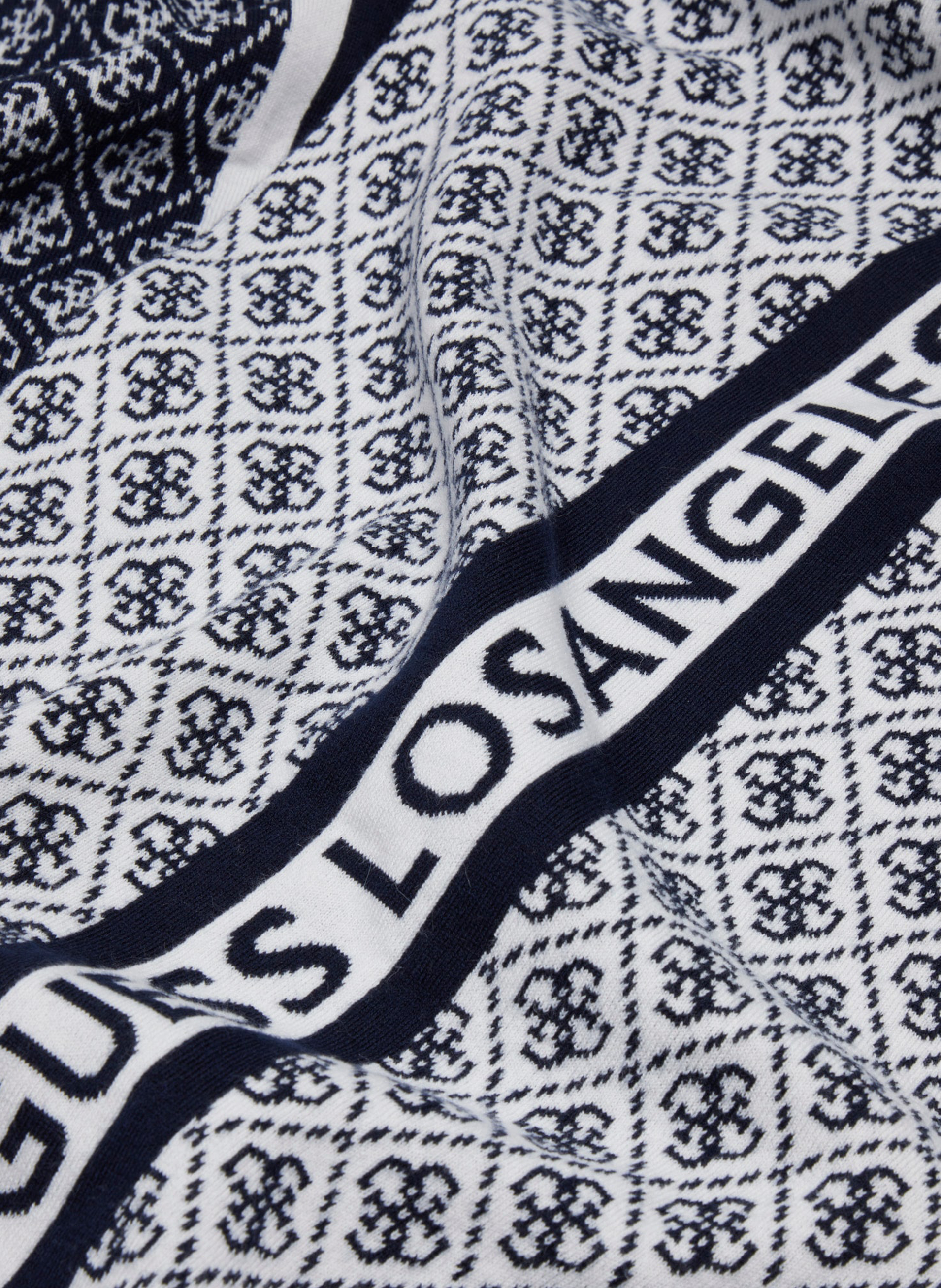 Logo Print Scarf GUESS Blue