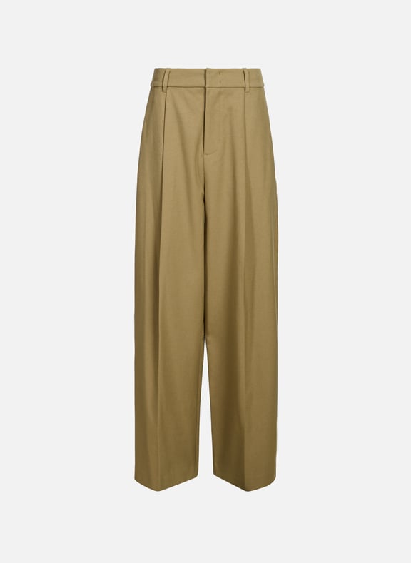 Straight pleated pants Green by ADOLFO DOMINGUEZ ADOLFO DOMINGUEZ Straight pleated pants Green