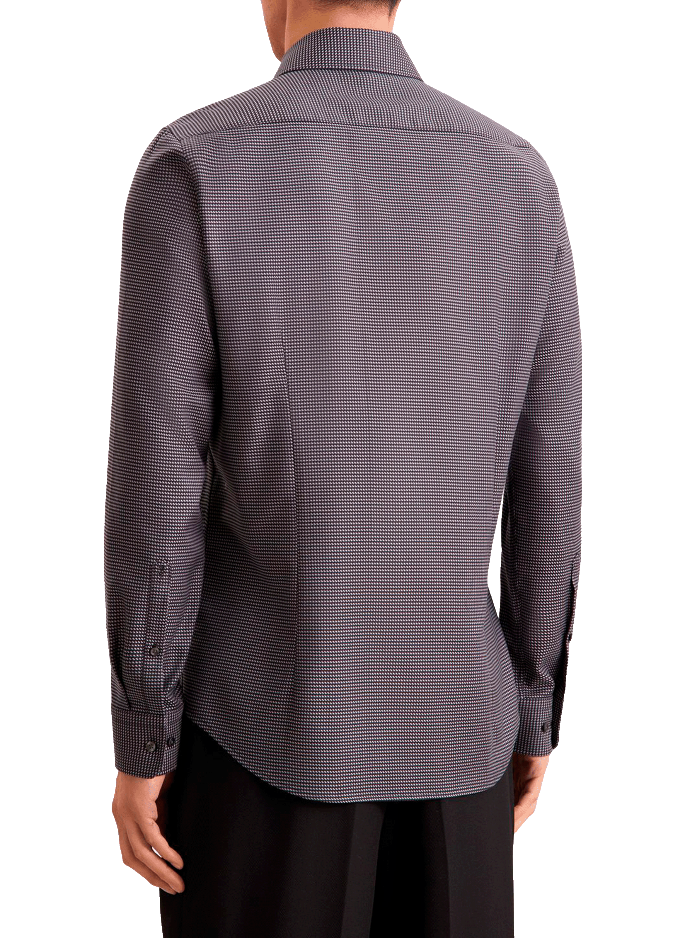 Pepita slim shirt SEIDENSTICKER Brown