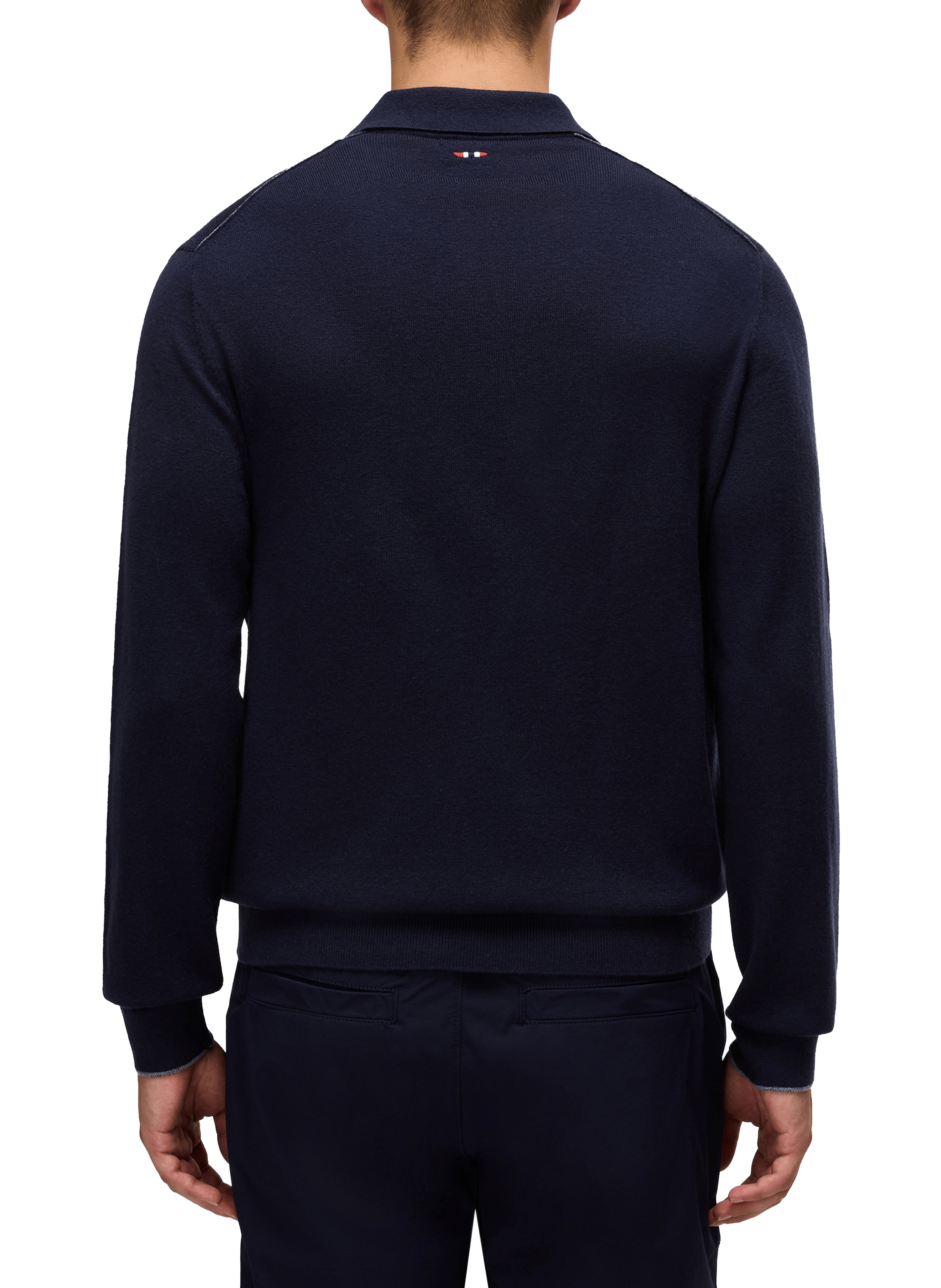 Long-sleeved wool polo shirt NAPAPIJRI Blue