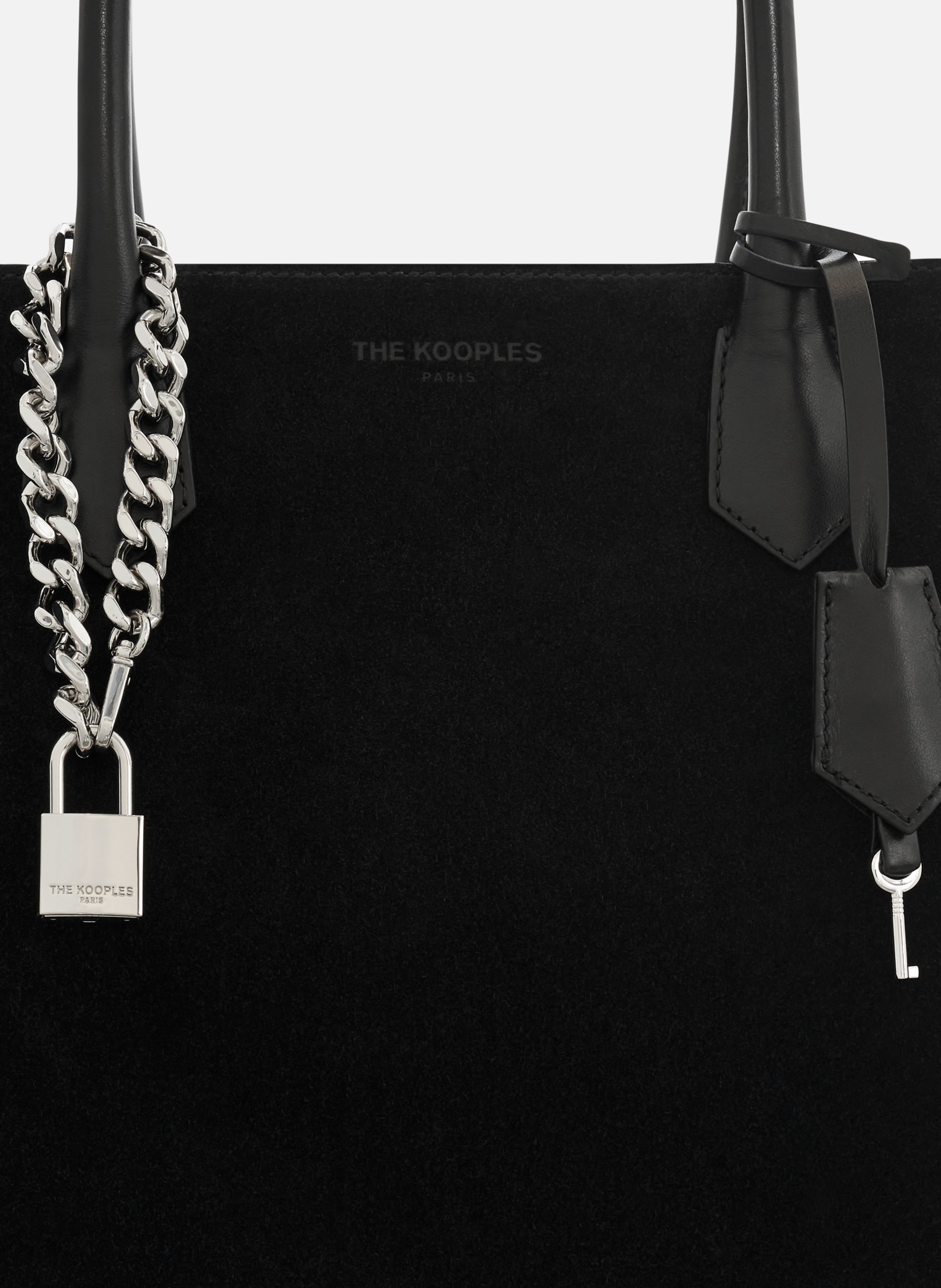 Sac cabas ming l en suède THE KOOPLES Noir