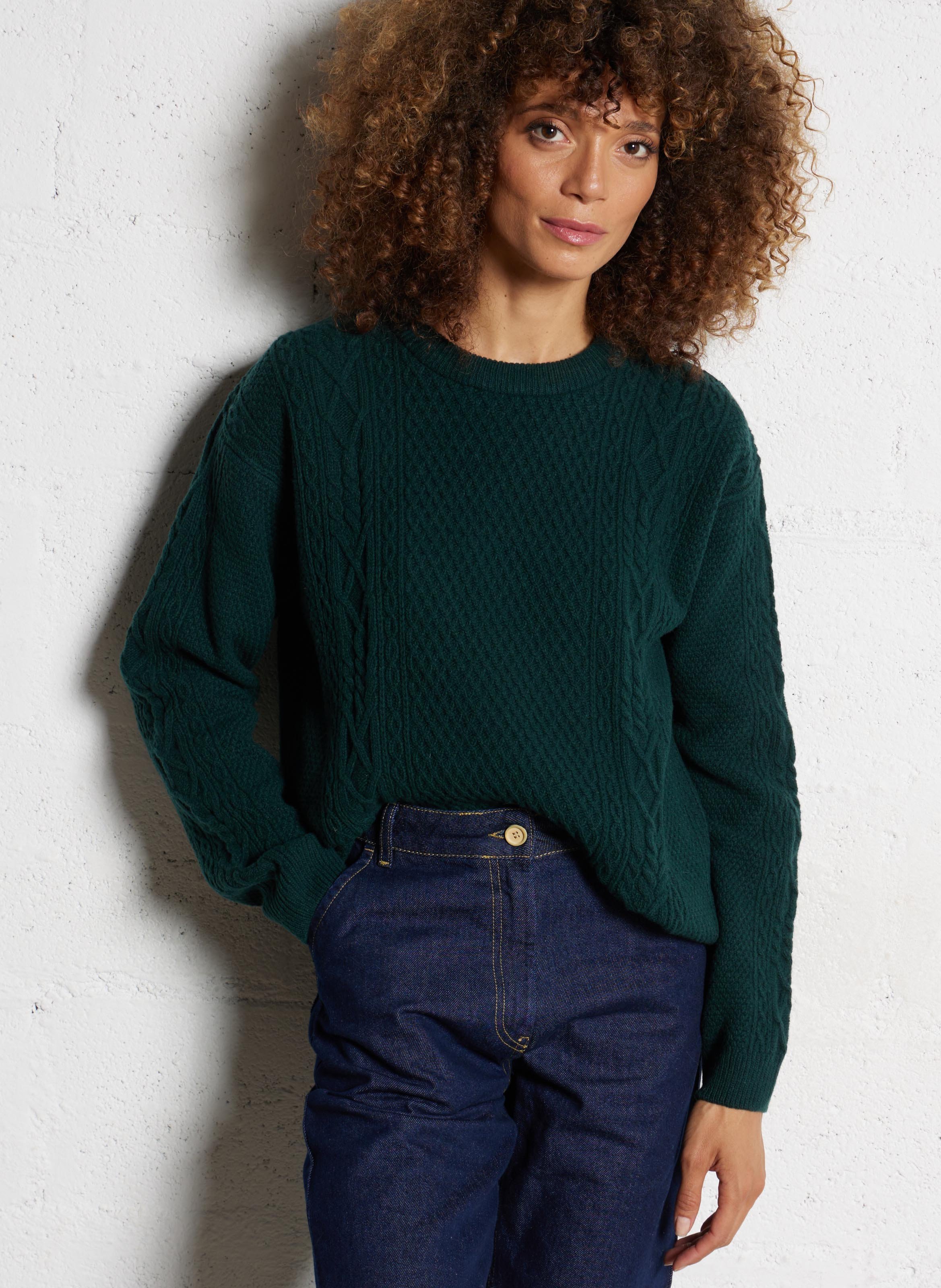 Pull droit en laine mélangée ARMOR-LUX Vert