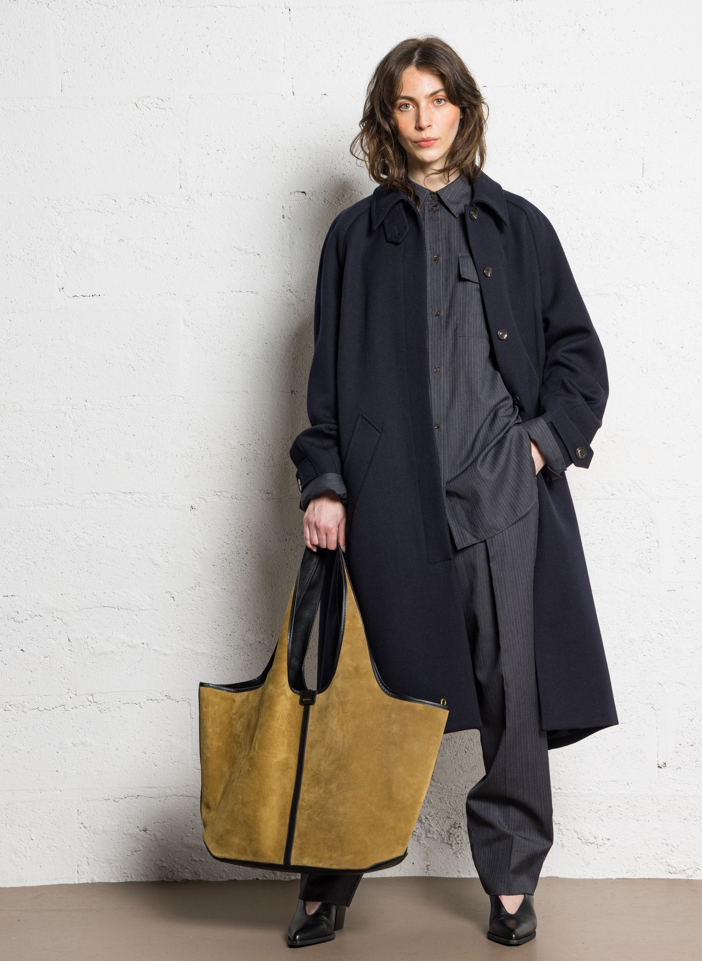 Sac cabas en cuir douce SOEUR Marron