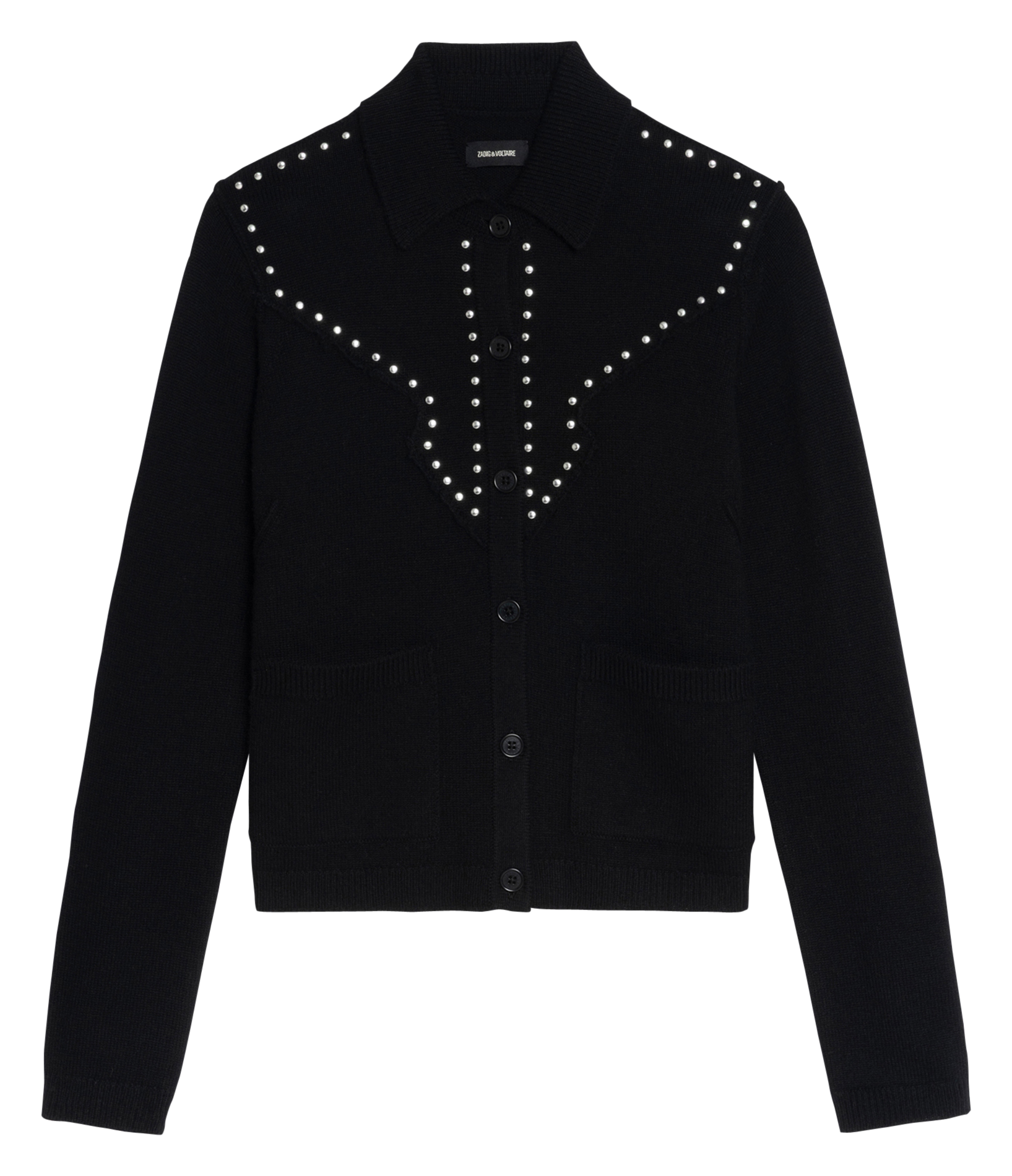 Cardigan droit en laine et cachemire adany ZADIG&VOLTAIRE Noir