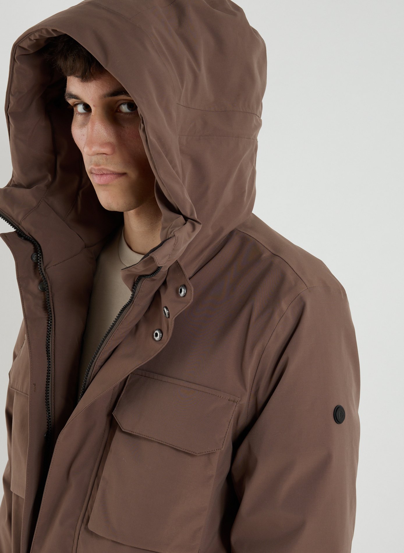 Parka mi-longue à capuche DIDRIKSONS Marron
