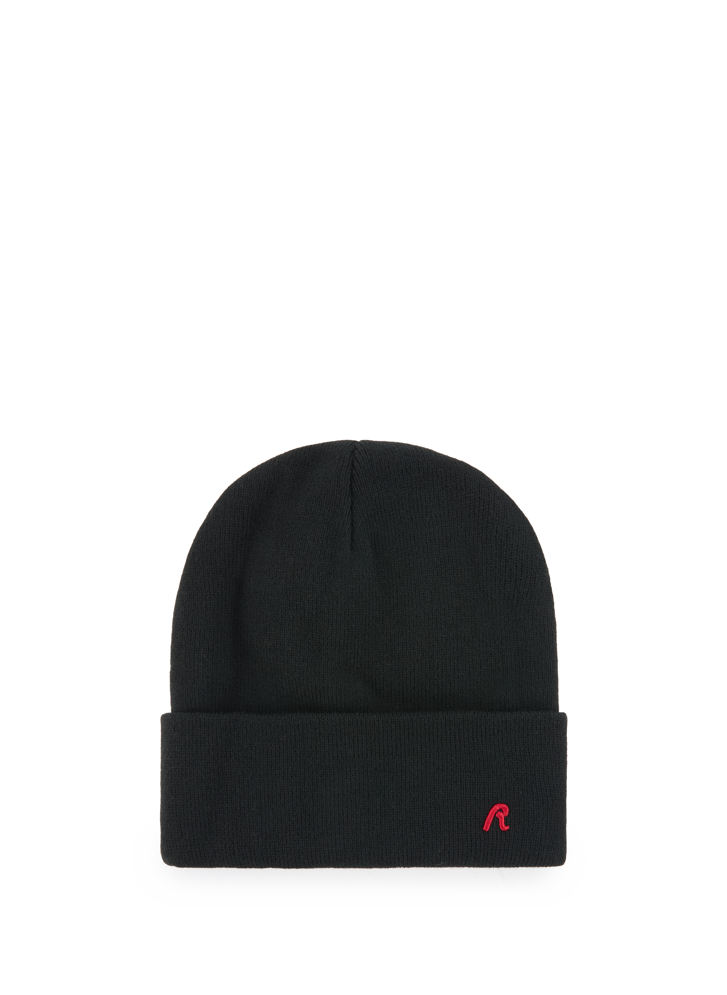 REPLAY Bonnet uni à revers Noir