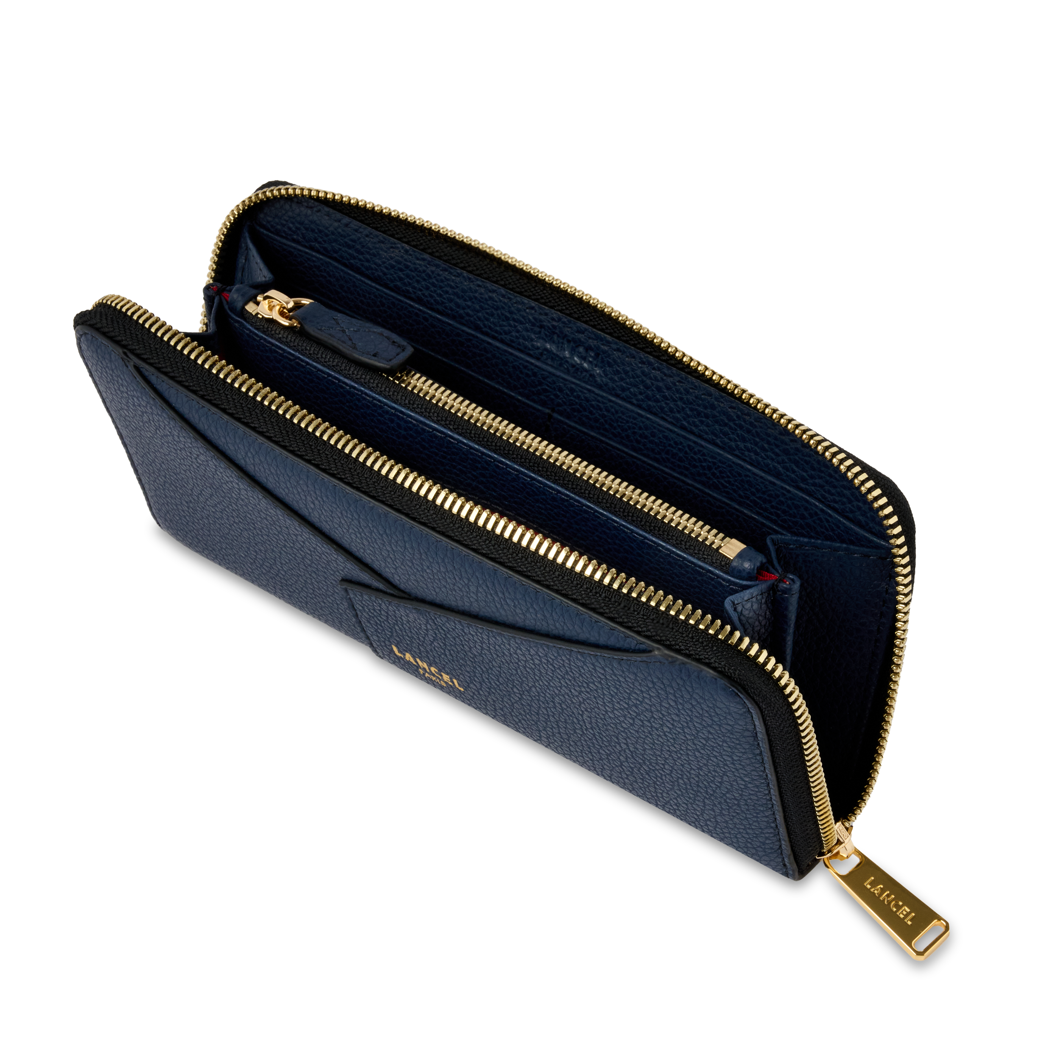 Portefeuille long zippé enveloppe de lancel en cuir | Bleu LANCEL Femme