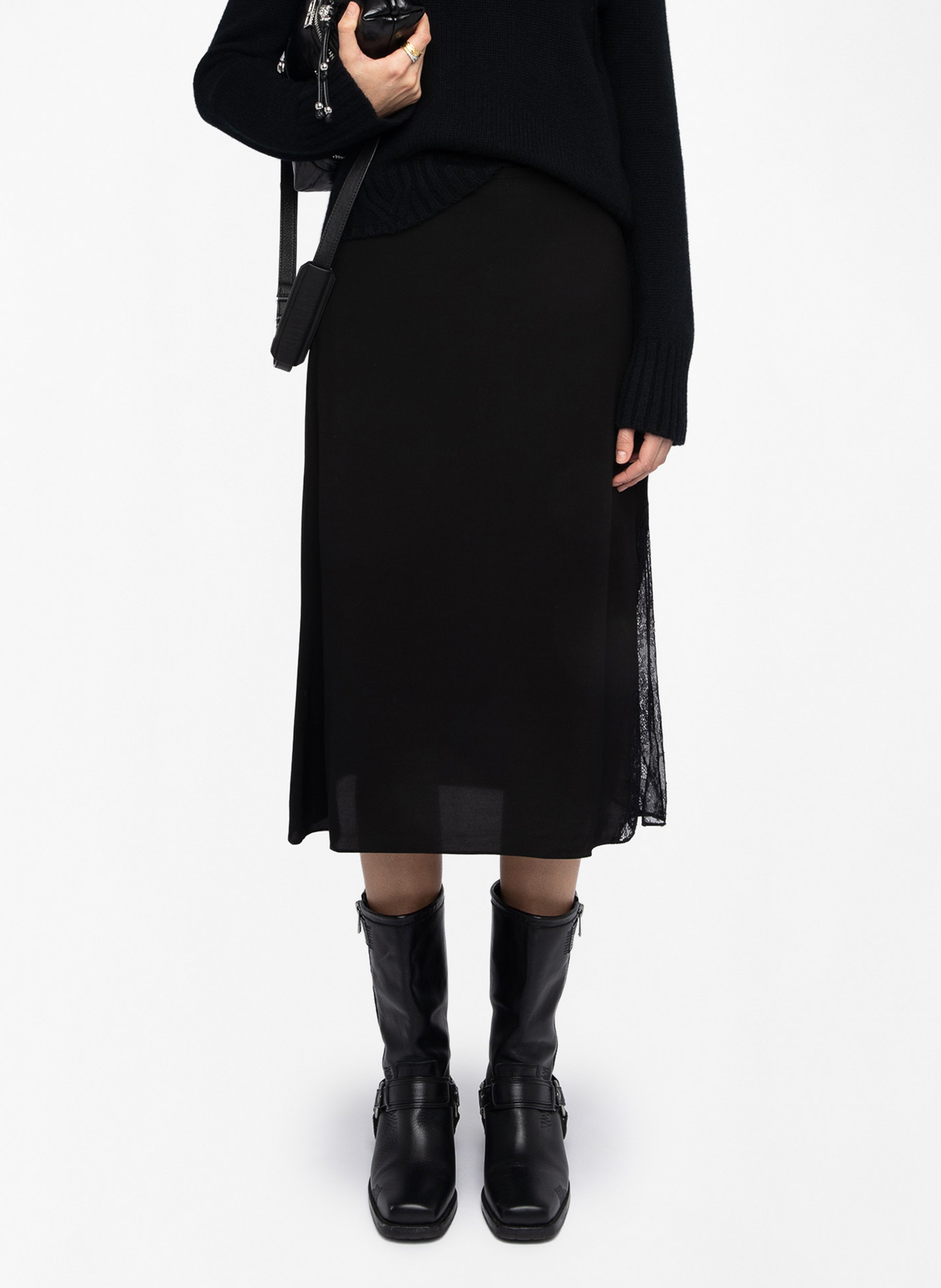 Jupe midi droite jayla ZADIG&VOLTAIRE Noir