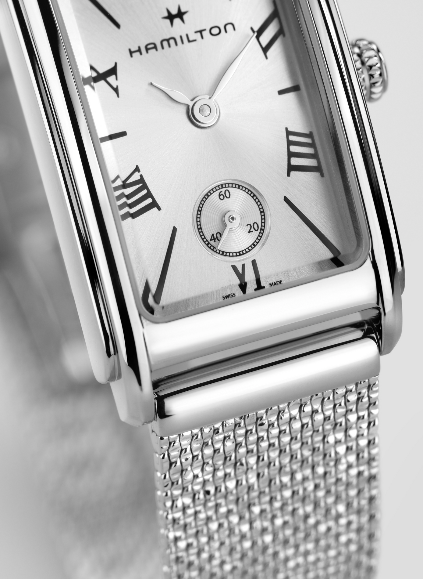 Montre à quartz en acier inoxydable HAMILTON Gris