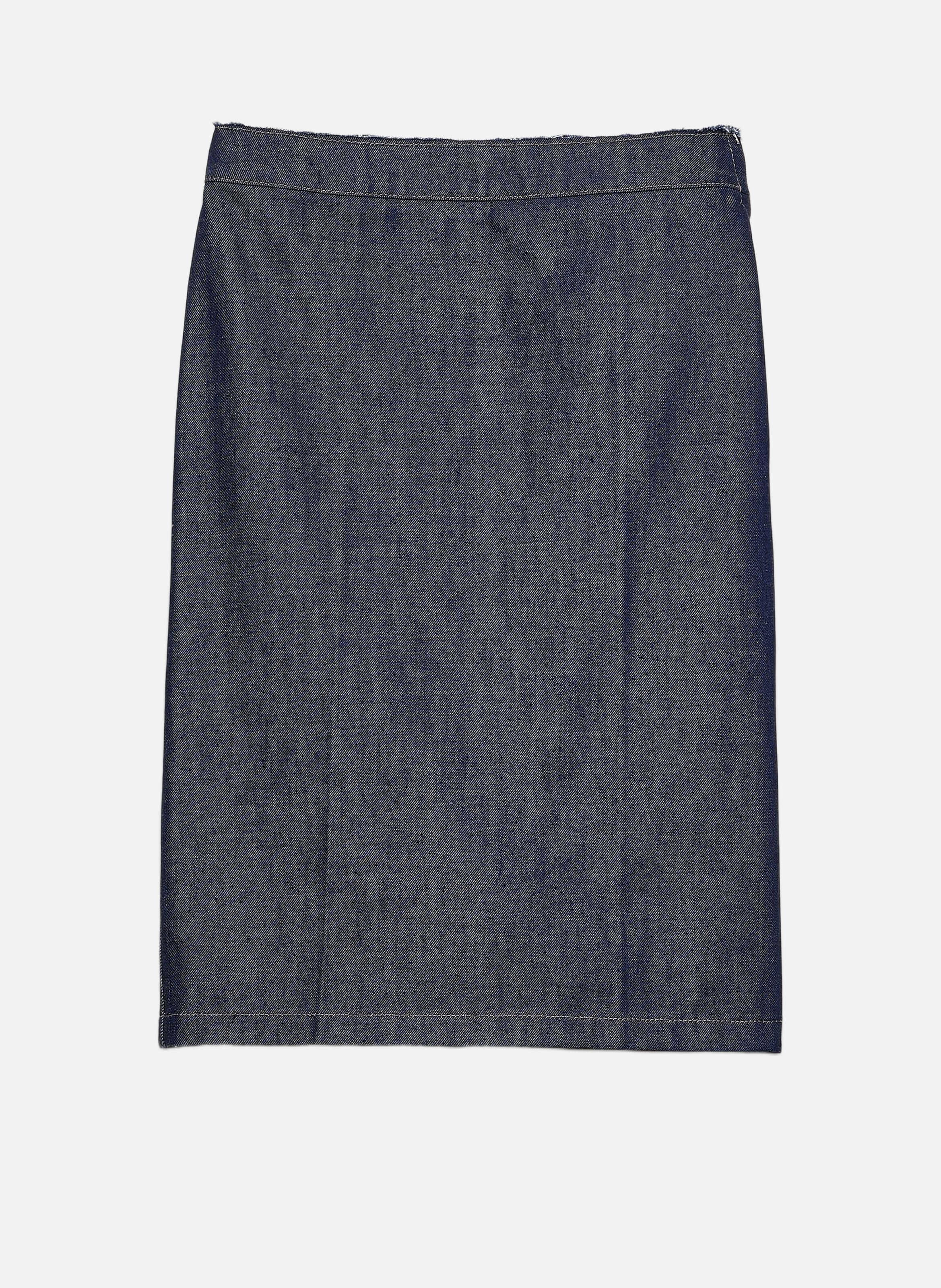 Jupe crayon en denim PRADA Bleu