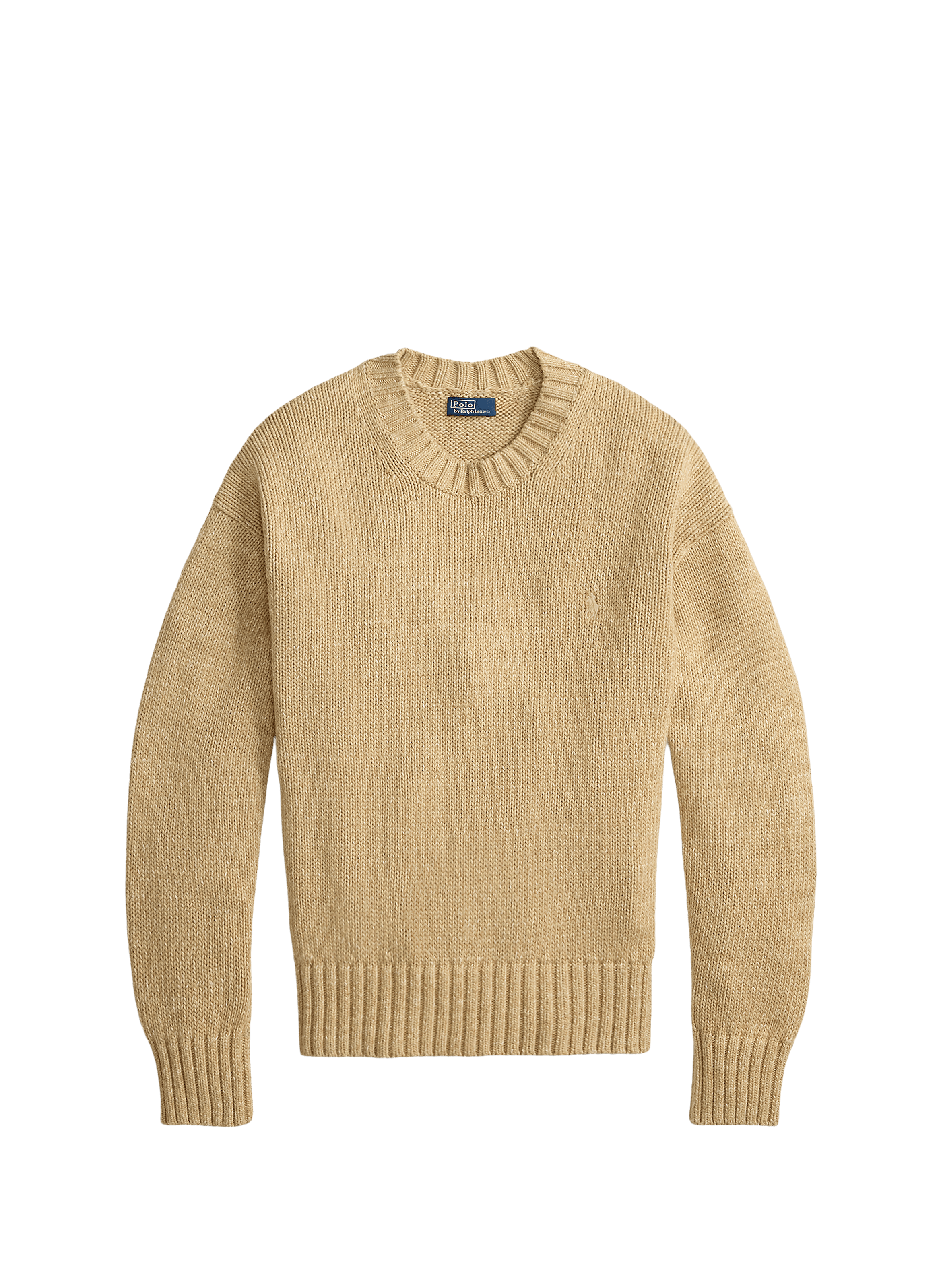 Pull col V en coton POLO RALPH LAUREN Beige