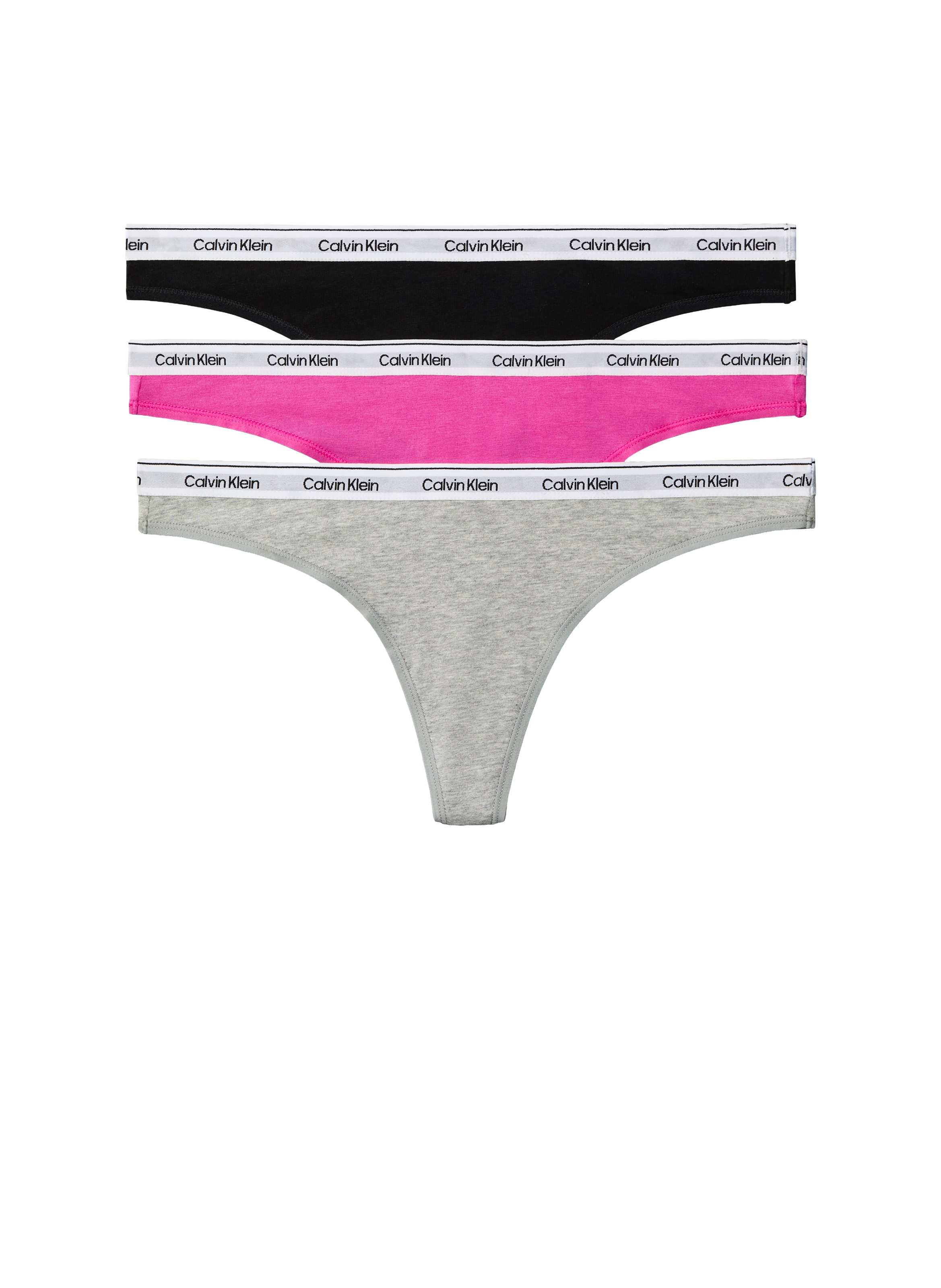 Set of three cotton blend thongs CALVIN KLEIN Multicolour