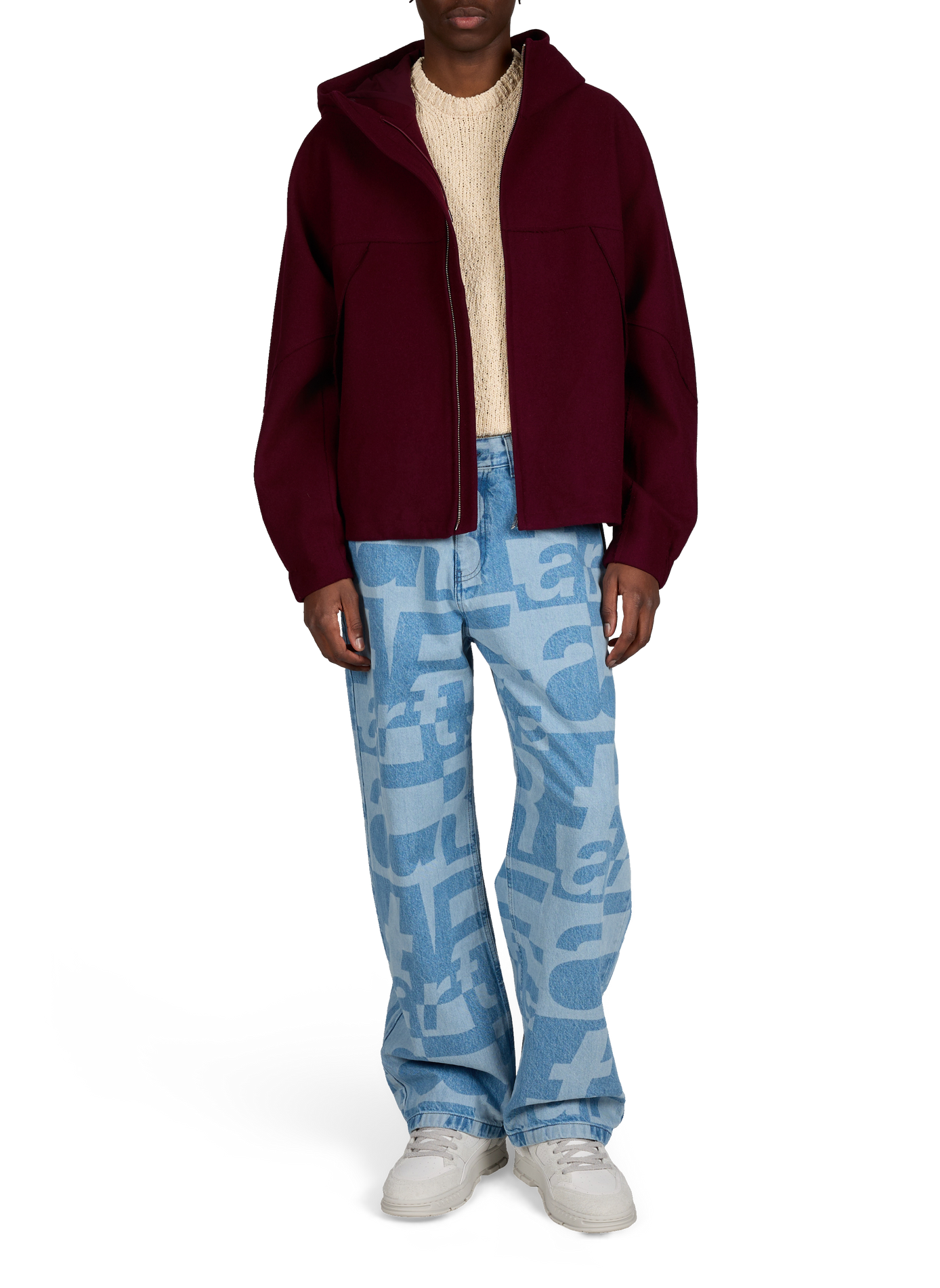 Jean imprimé logo all-over en coton ARTE ANTWERP Bleu