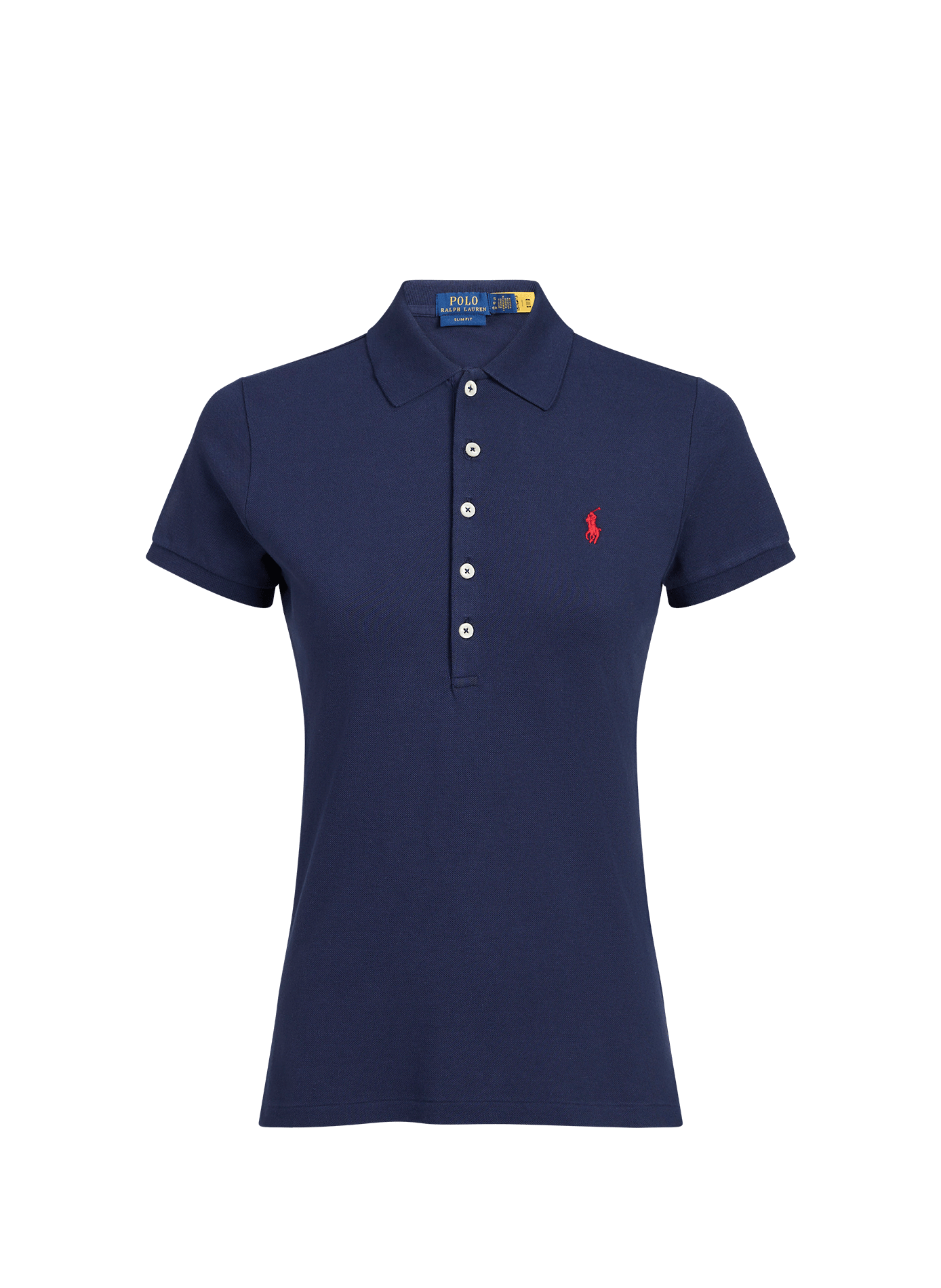 Polo manches courtes à logo en coton mélangé POLO RALPH LAUREN Bleu