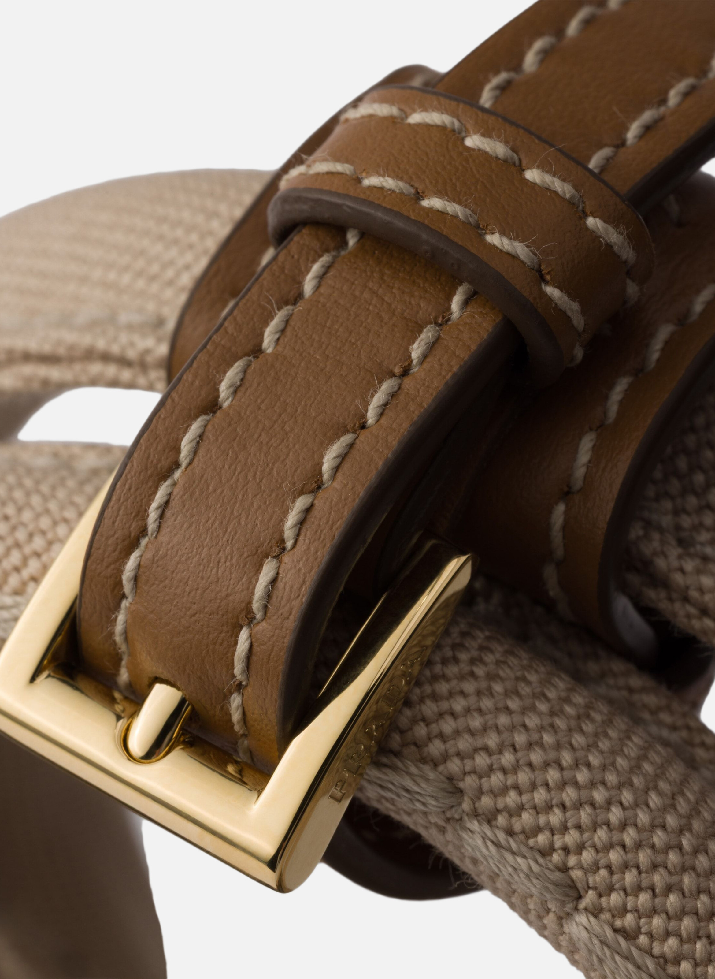 Mini sac prada jardinière en toile de coton PRADA Beige