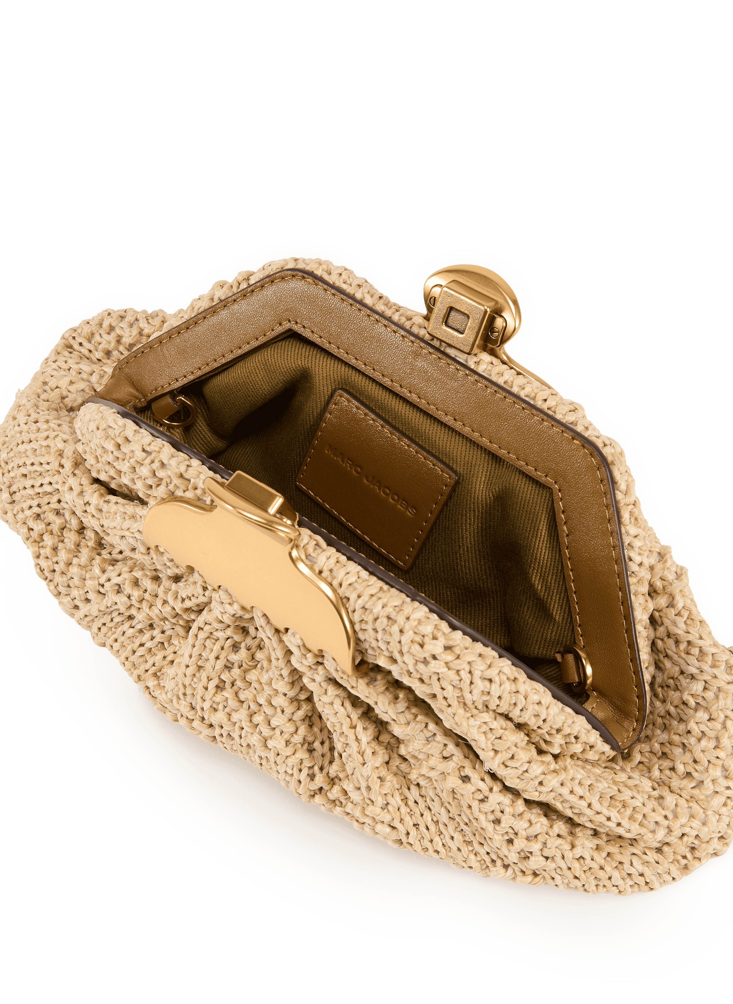 Sac à main The Summer Woven Glam Small Clutch MARC JACOBS Beige