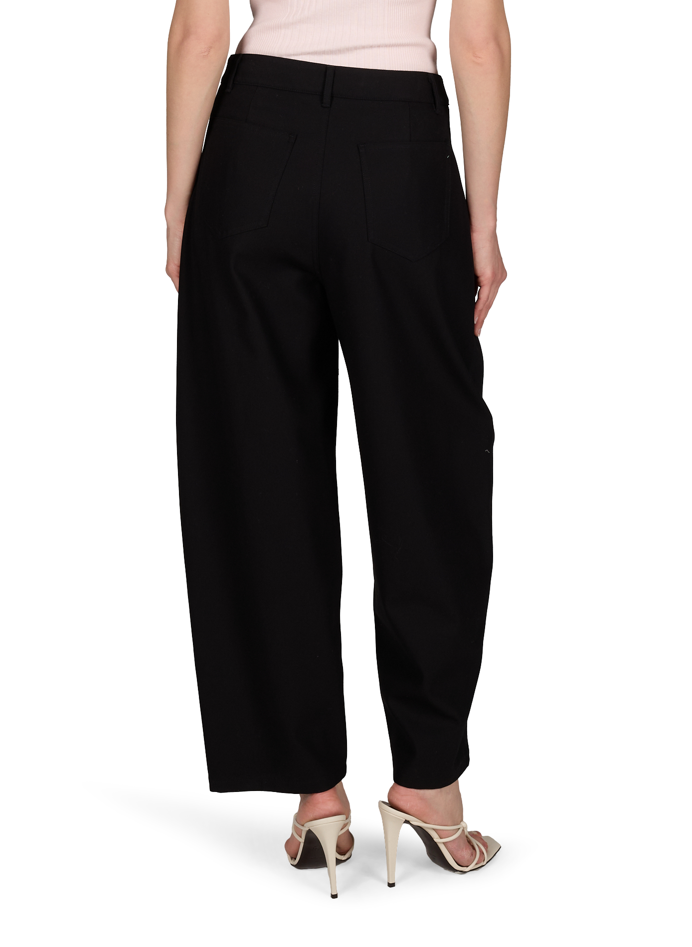 Solid color wide leg cotton trousers LE 17 SEPTEMBRE Black