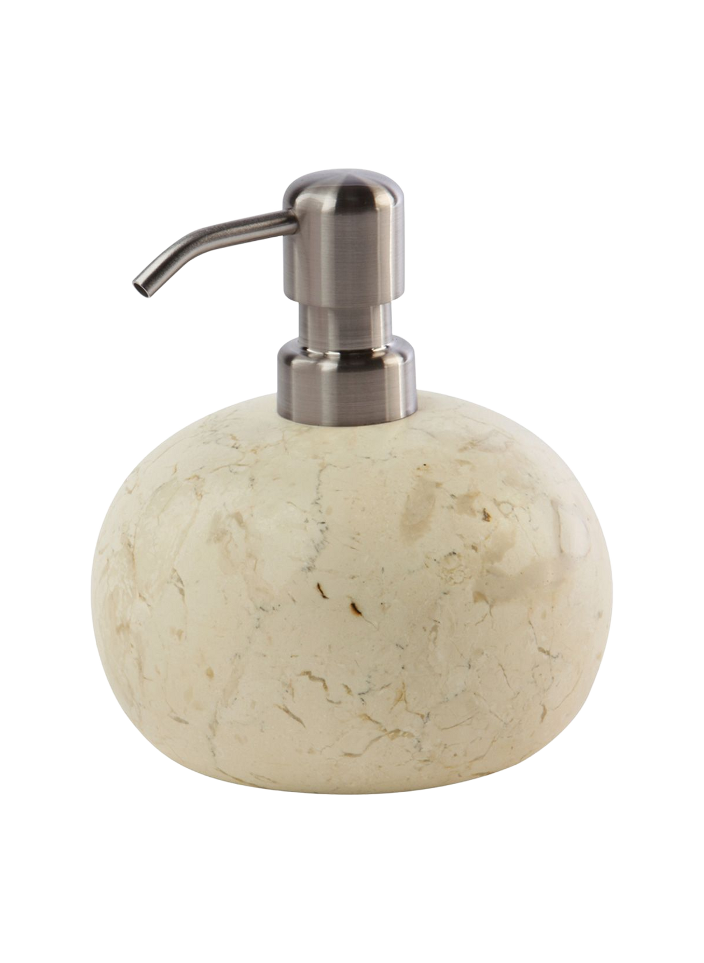 Seifenspender Luxor aus Marmor und Stahl AQUANOVA Beige