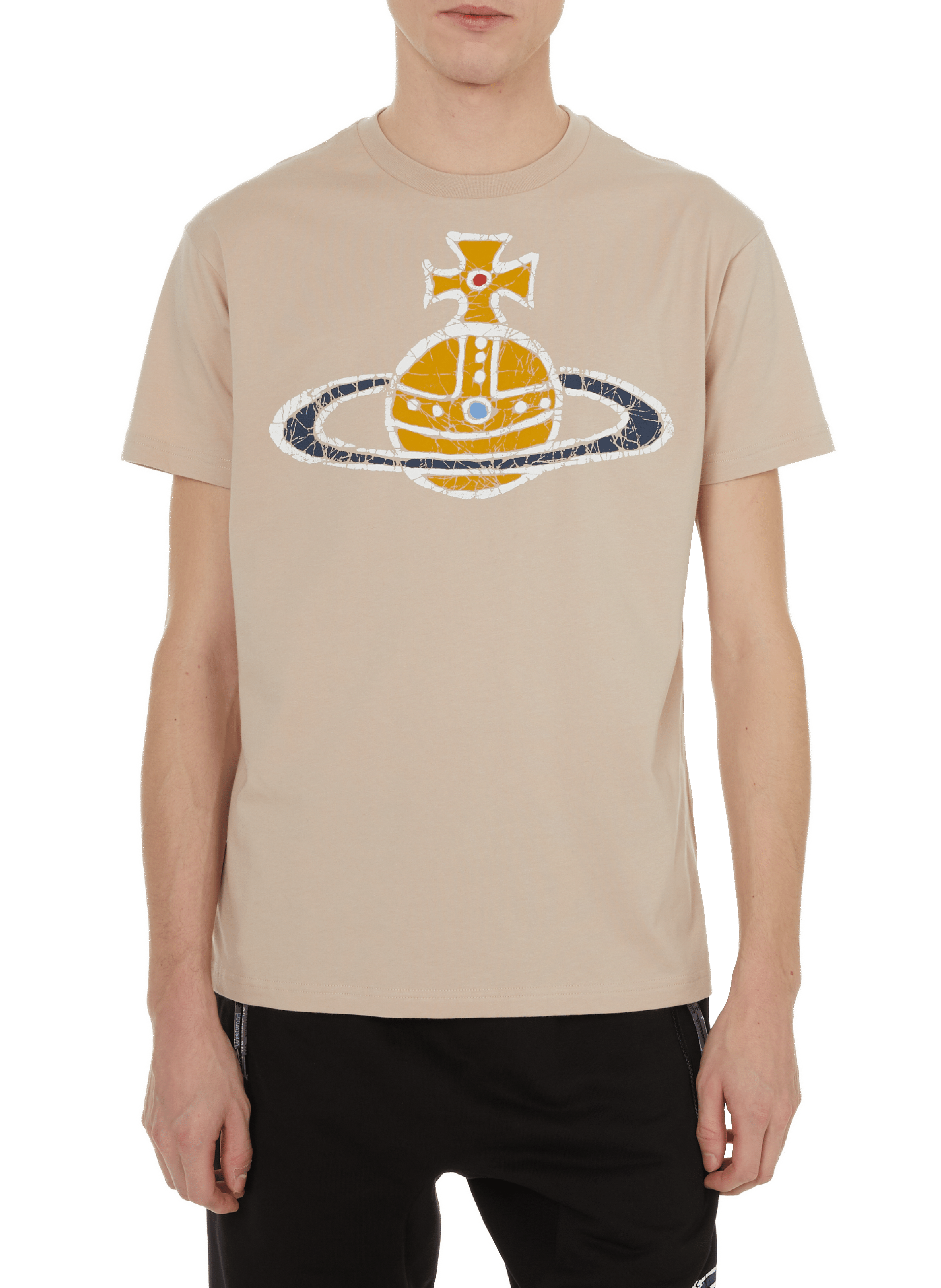 T-shirt à logo en coton  VIVIENNE WESTWOOD Gris