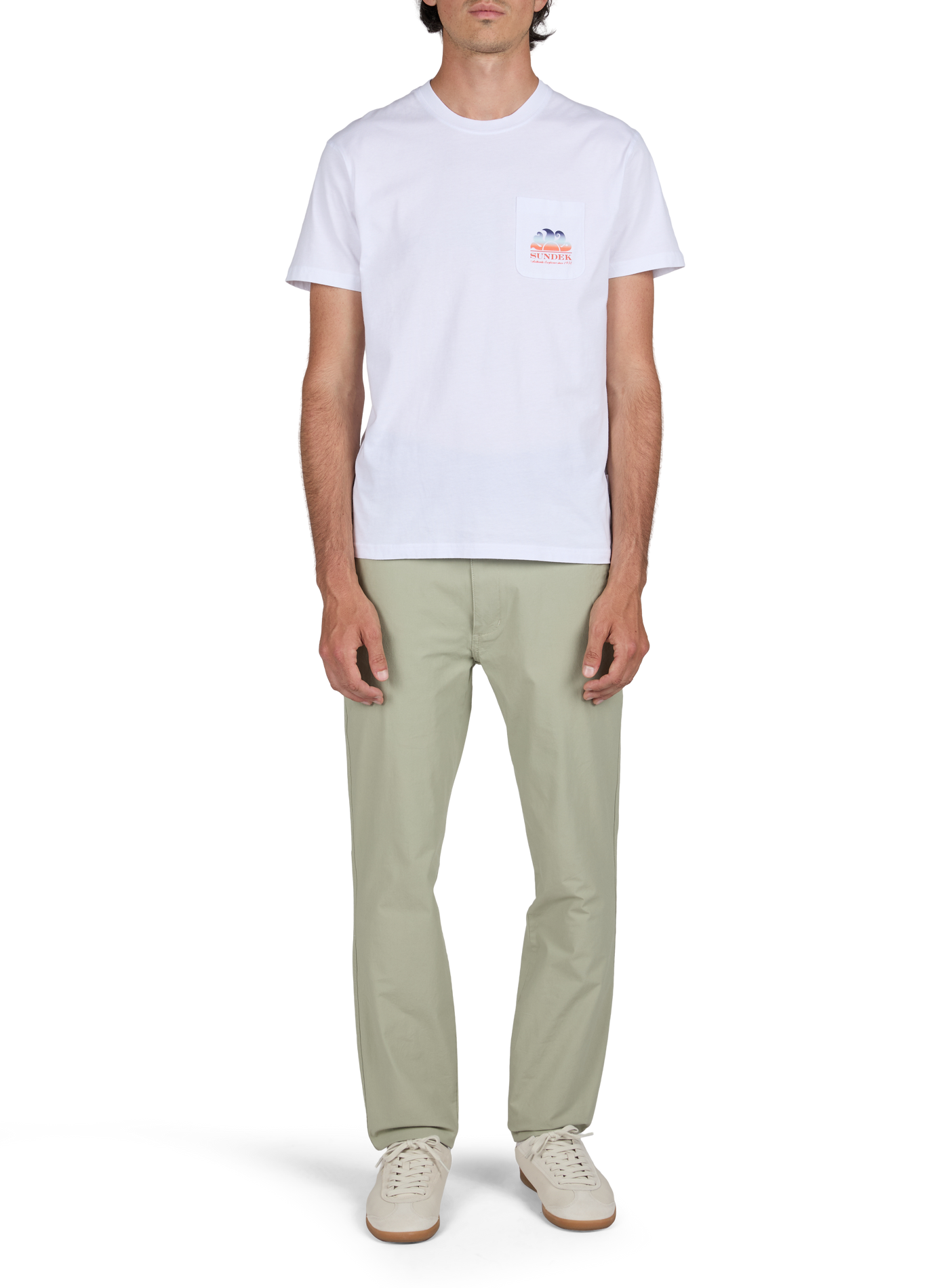Round neck printed t-shirt SUNDEK White